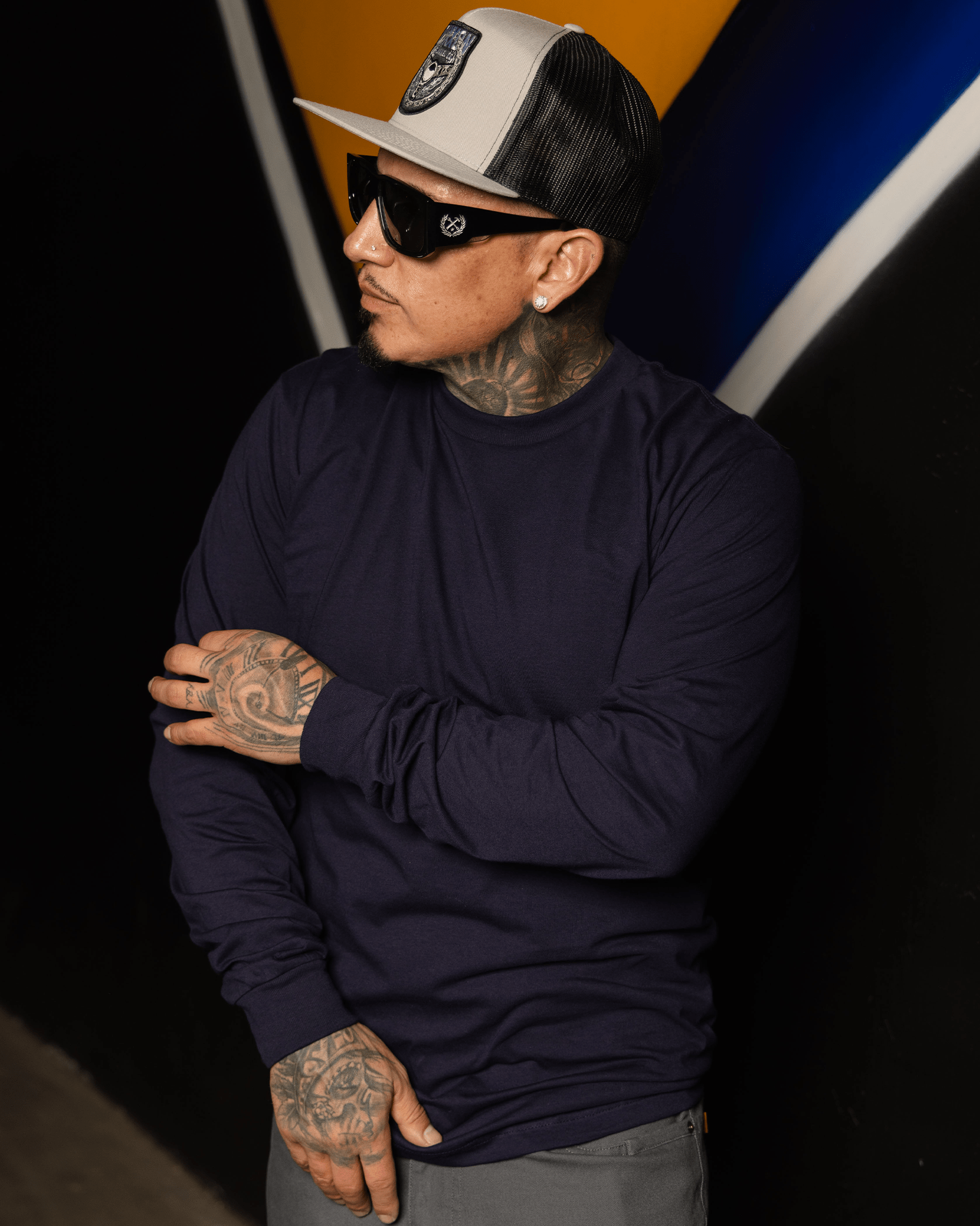 The Perfect Long Sleeve Tee - Navy Blue - Dixxon Flannel Co.