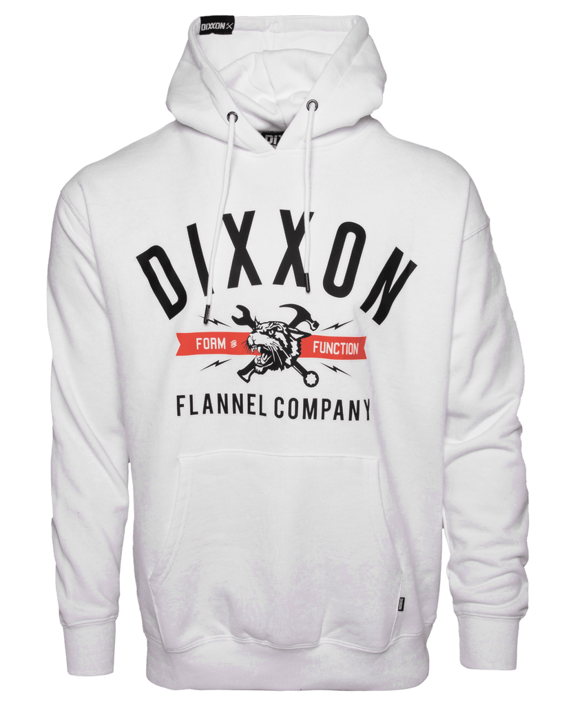 Tiger Pullover Hoodie - White - Dixxon Flannel Co.