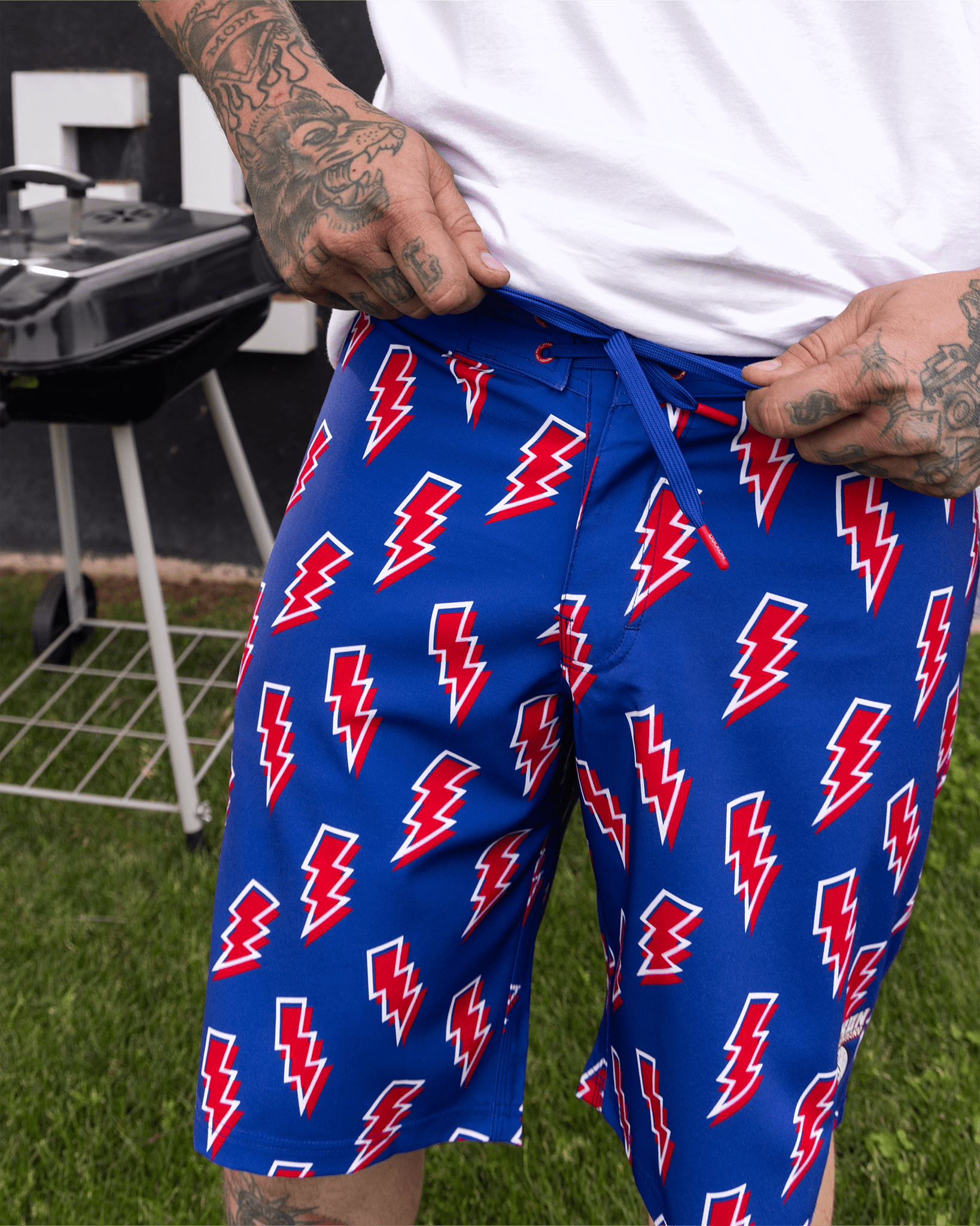 Voltage Boardshorts - Red, White, & Blue - Dixxon Flannel Co.