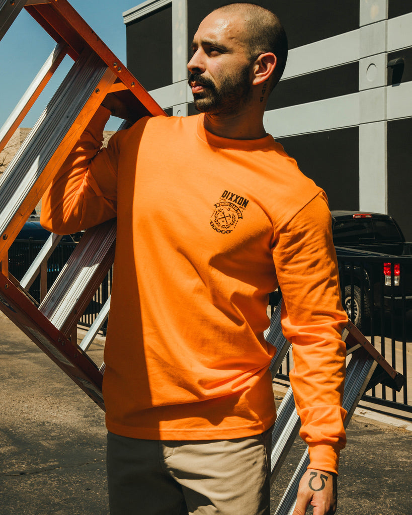 Weld Hi Vis Long Sleeve T-Shirt - Safety Orange - Dixxon Flannel Co.