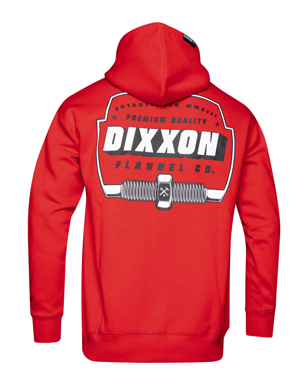 Black & White Grille Zip Up Hoodie - Red - view 2