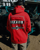 White & Black Grille Zip Up Hoodie - Red - Dixxon Flannel Co.