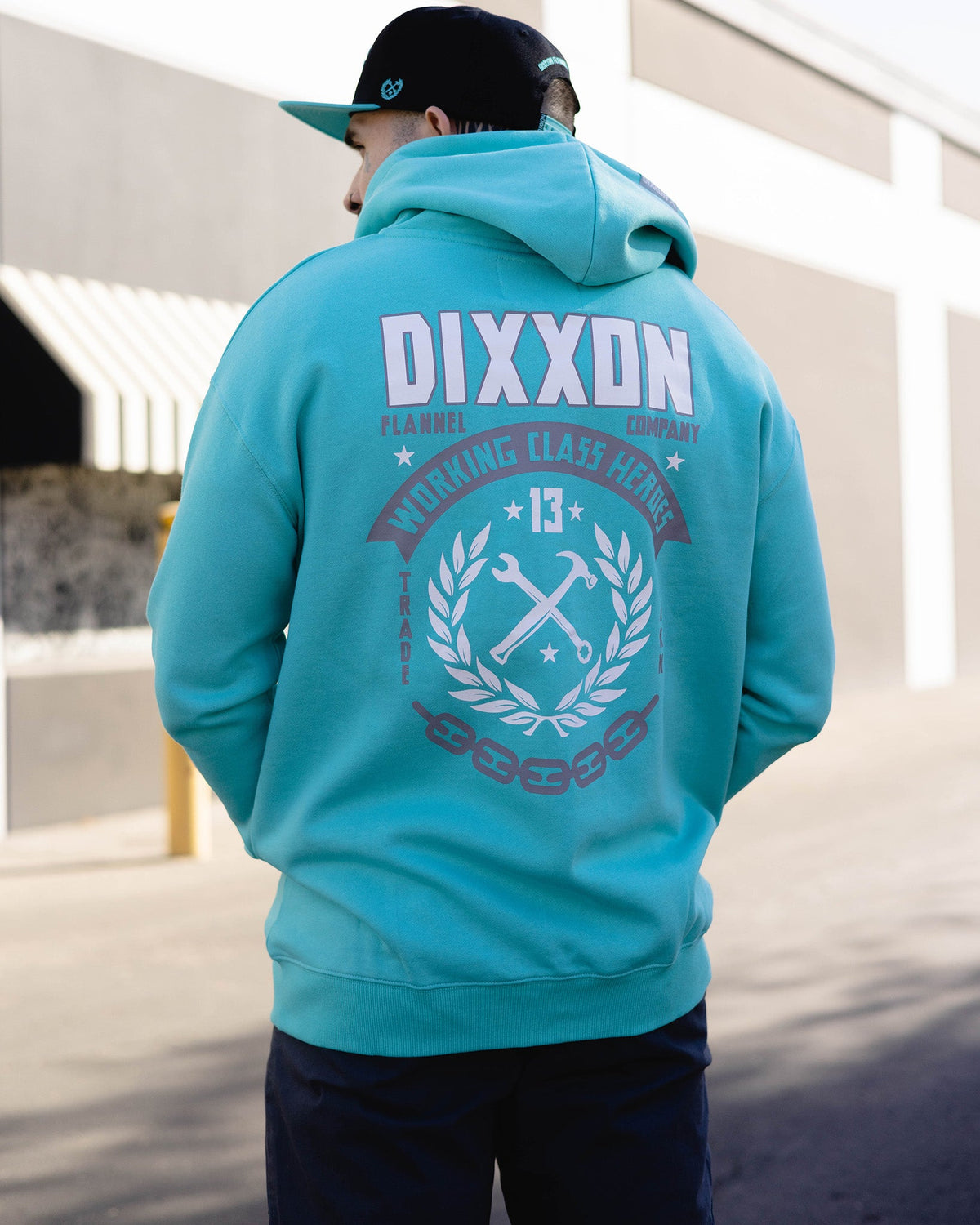 White & Gray Weld Zip Up Hoodie - Tiffany - view 1