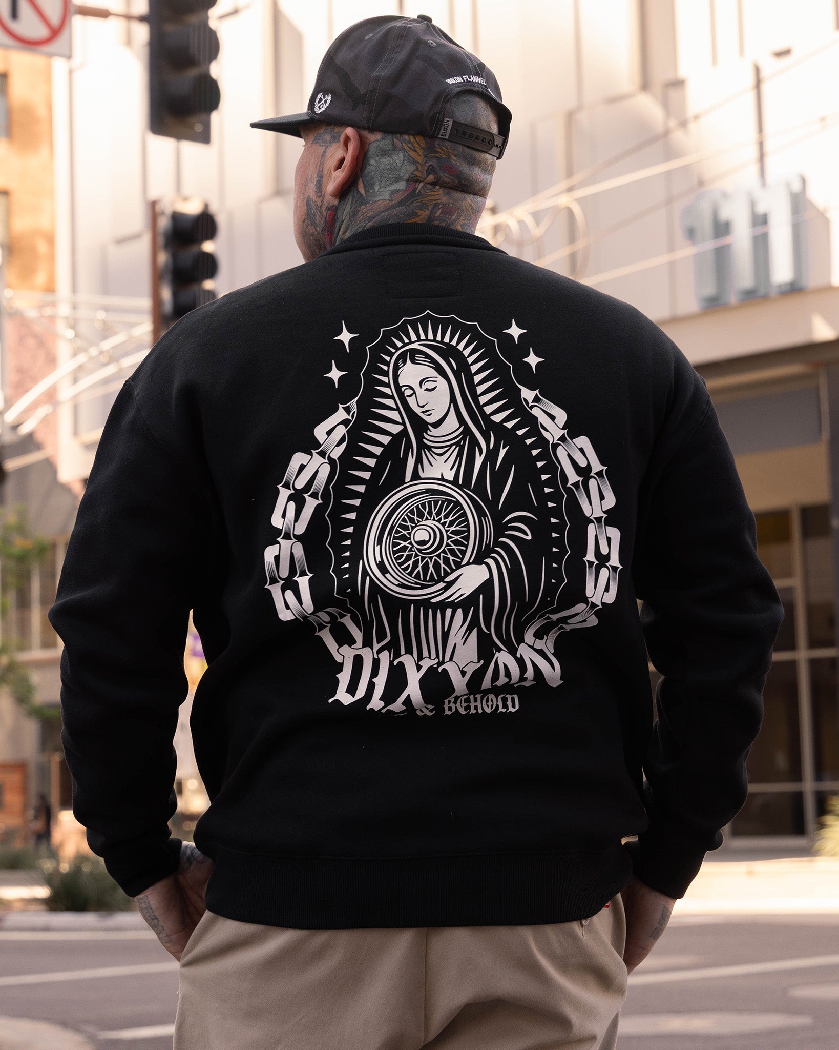 White Low & Behold Crewneck Sweatshirt - Black - Dixxon Flannel Co.