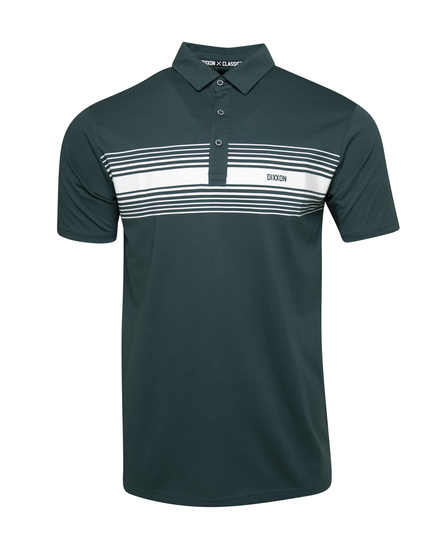 White Stripe Premium Polo - Green - Dixxon Flannel Co. view 2