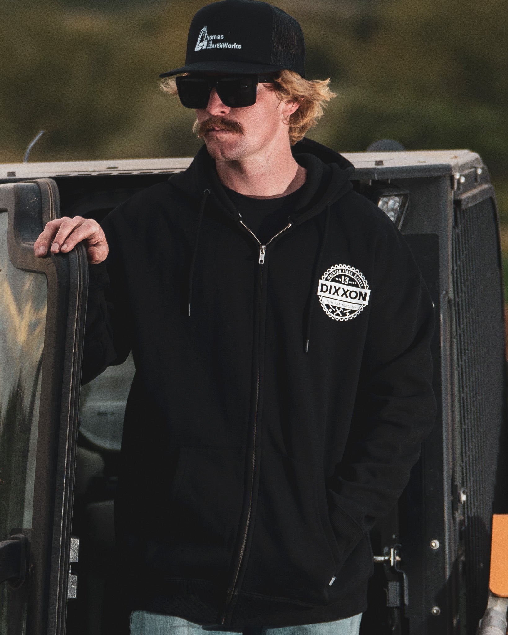 White Working Class Gear Zip Up Hoodie - Black - Dixxon Flannel Co.