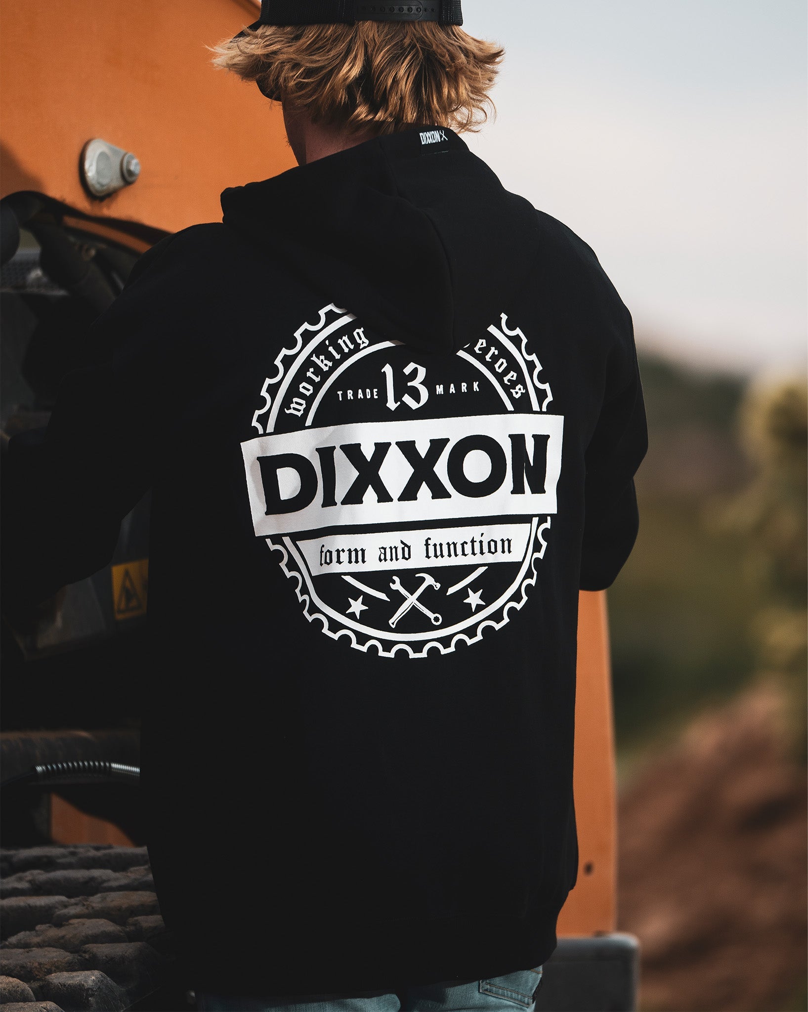 White Working Class Gear Zip Up Hoodie - Black - Dixxon Flannel Co.