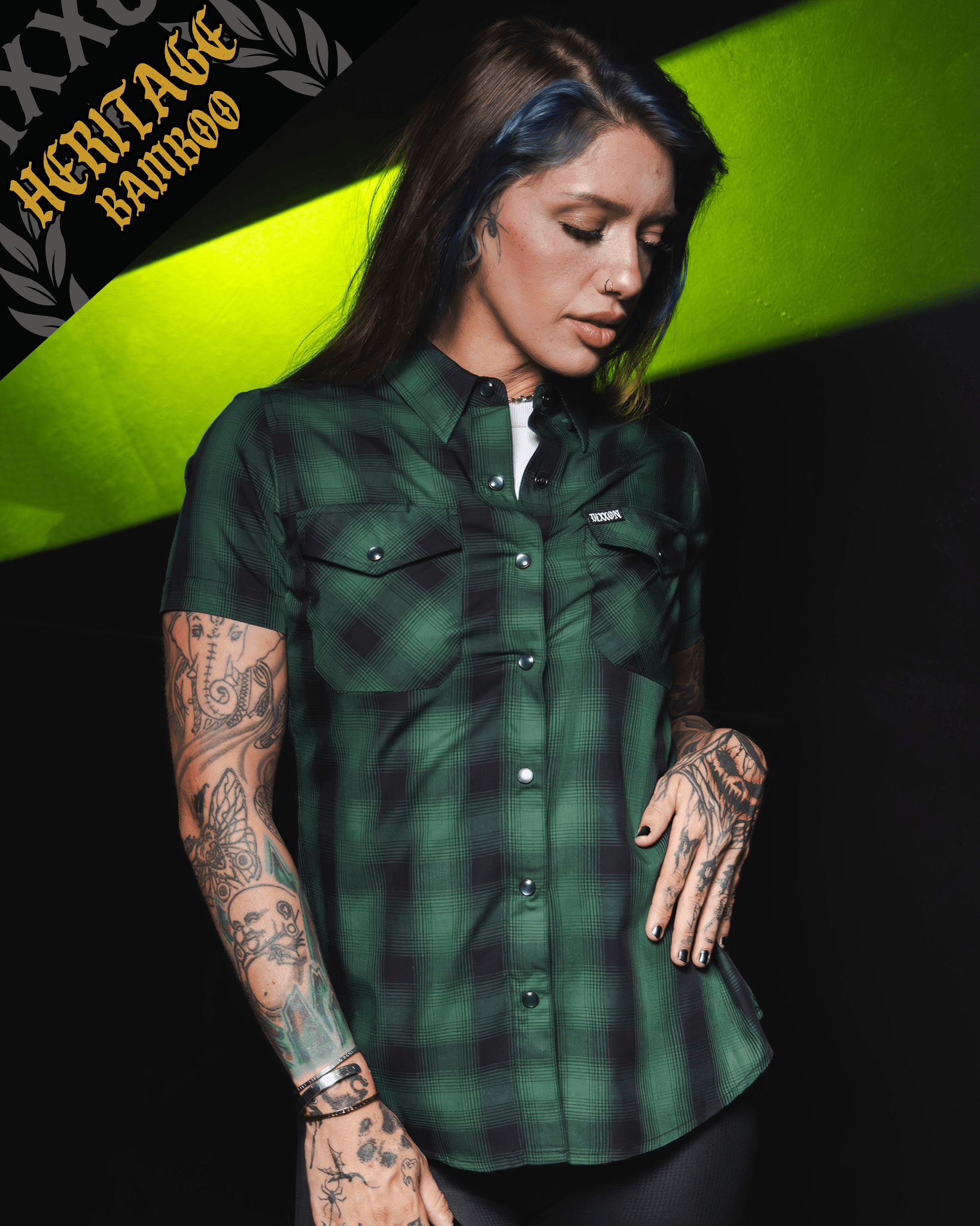 Women's Absinthe Heritage Bamboo Short Sleeve - Dixxon Flannel Co.