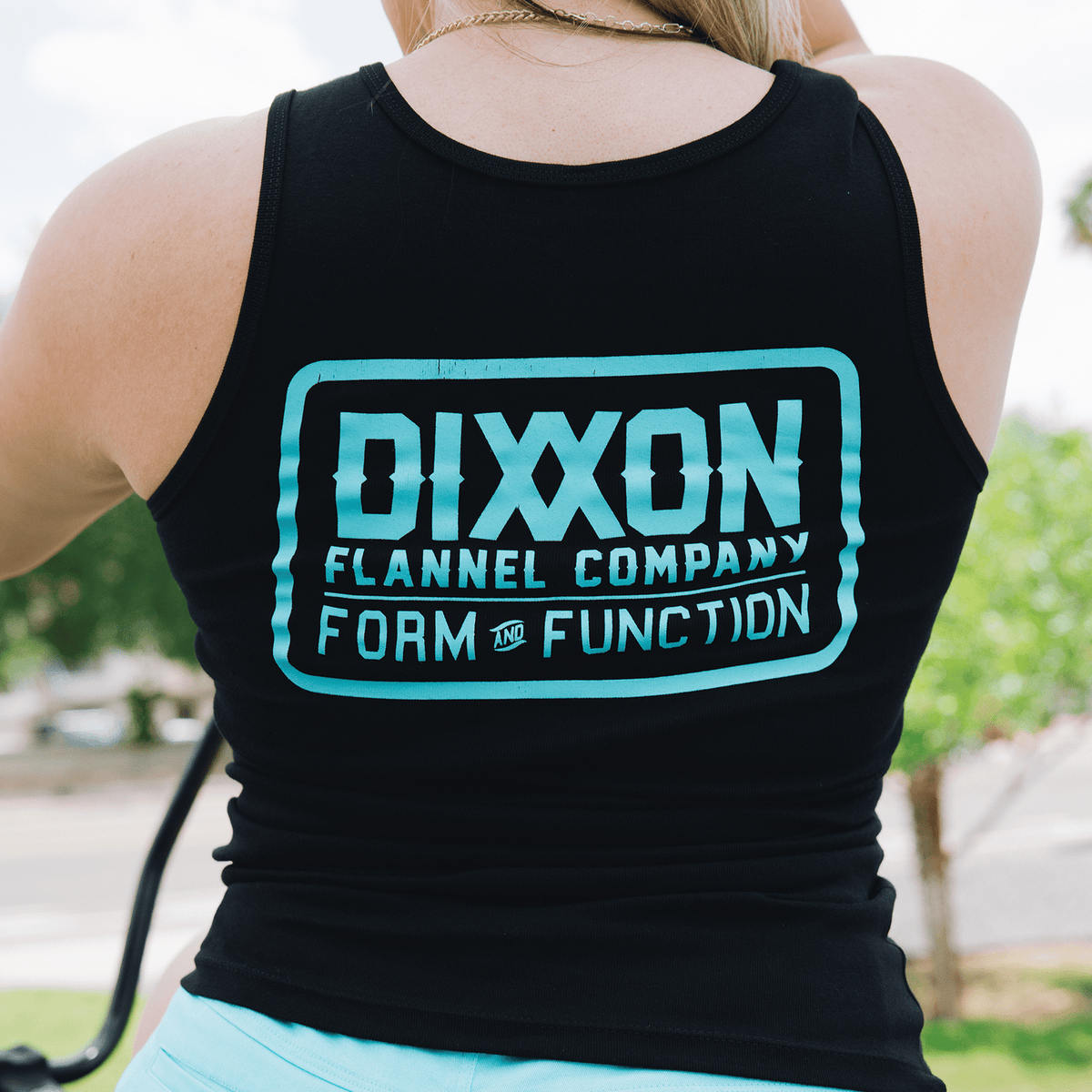 Dixxon Women's Black Tank Top: Classic Logo & Stylish Design