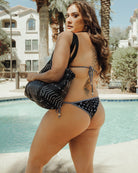 Women's Bougie String Bikini Bottom - Black & White - Dixxon Flannel Co.