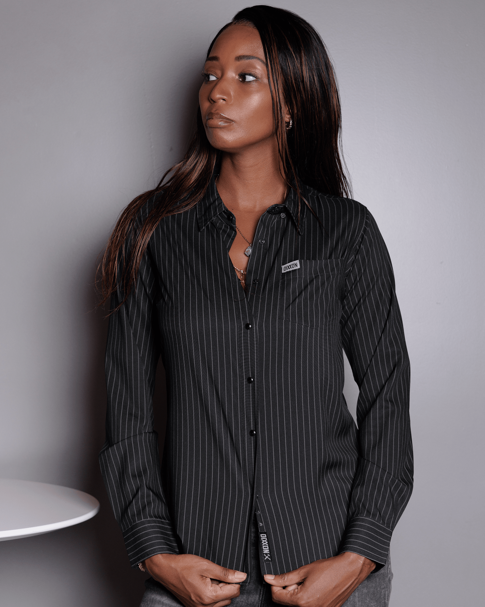 Women's Cable Long Sleeve Party Shirt - Dixxon Flannel Co. view 1