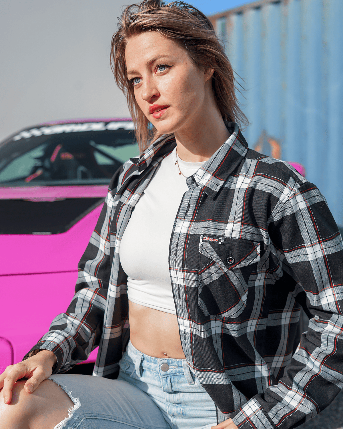 Women's Checkered Flag Flannel - view 1