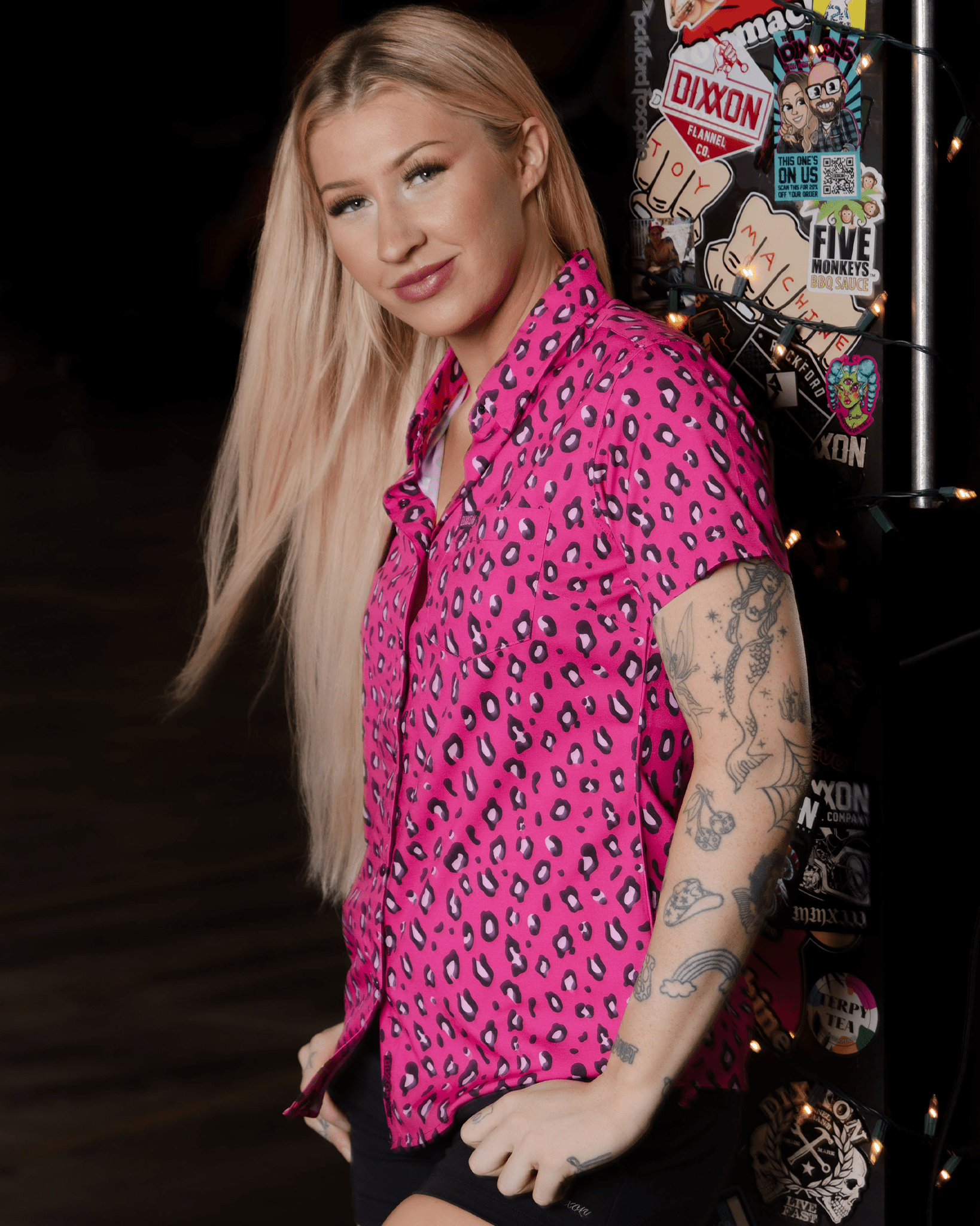 Women's Cougar Hunter Party Shirt - Pink - Dixxon Flannel Co.