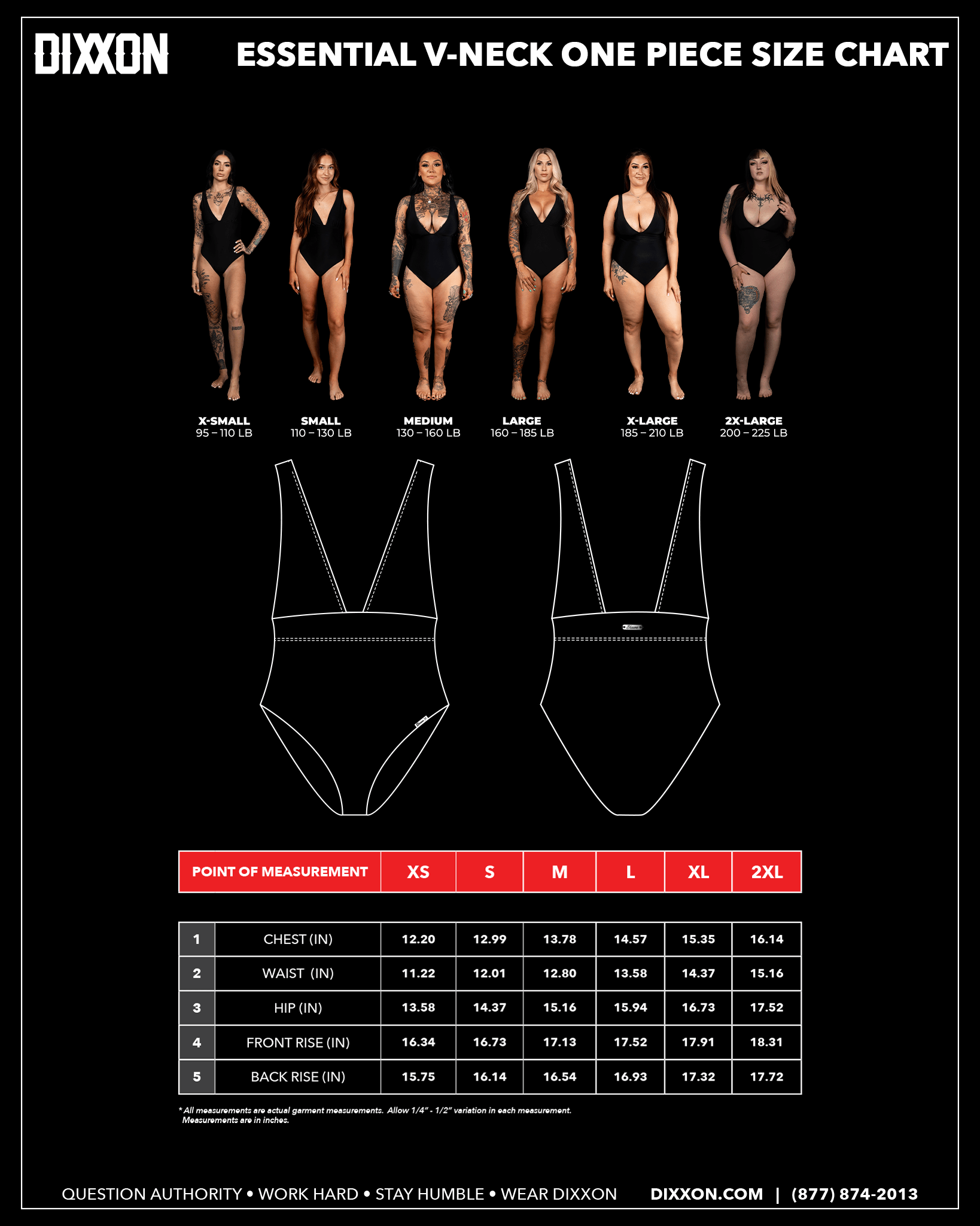 Women's Essential V-Neck One Piece - Black - view 3