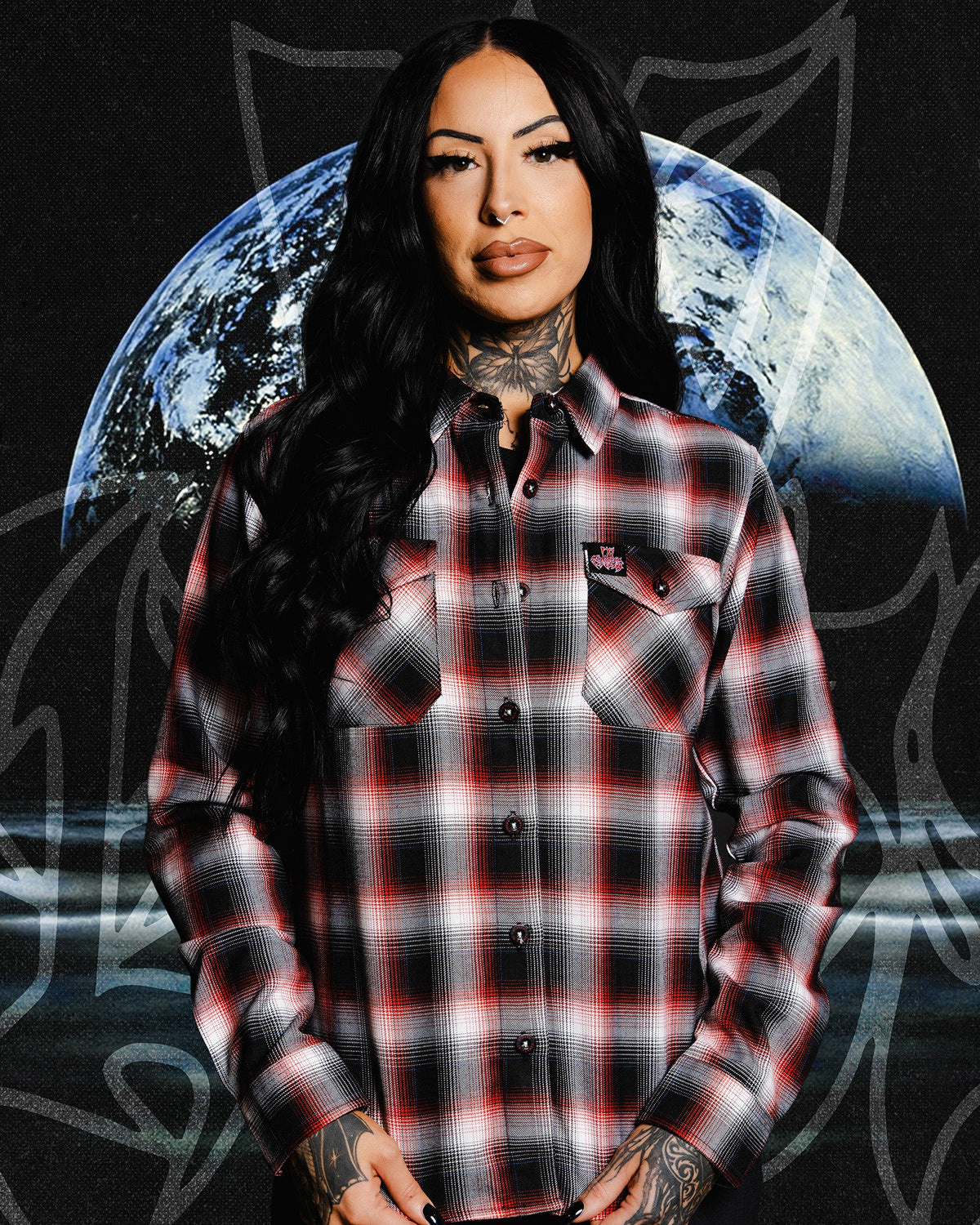 Women's In Flames Lunar Strain Flannel - view 1