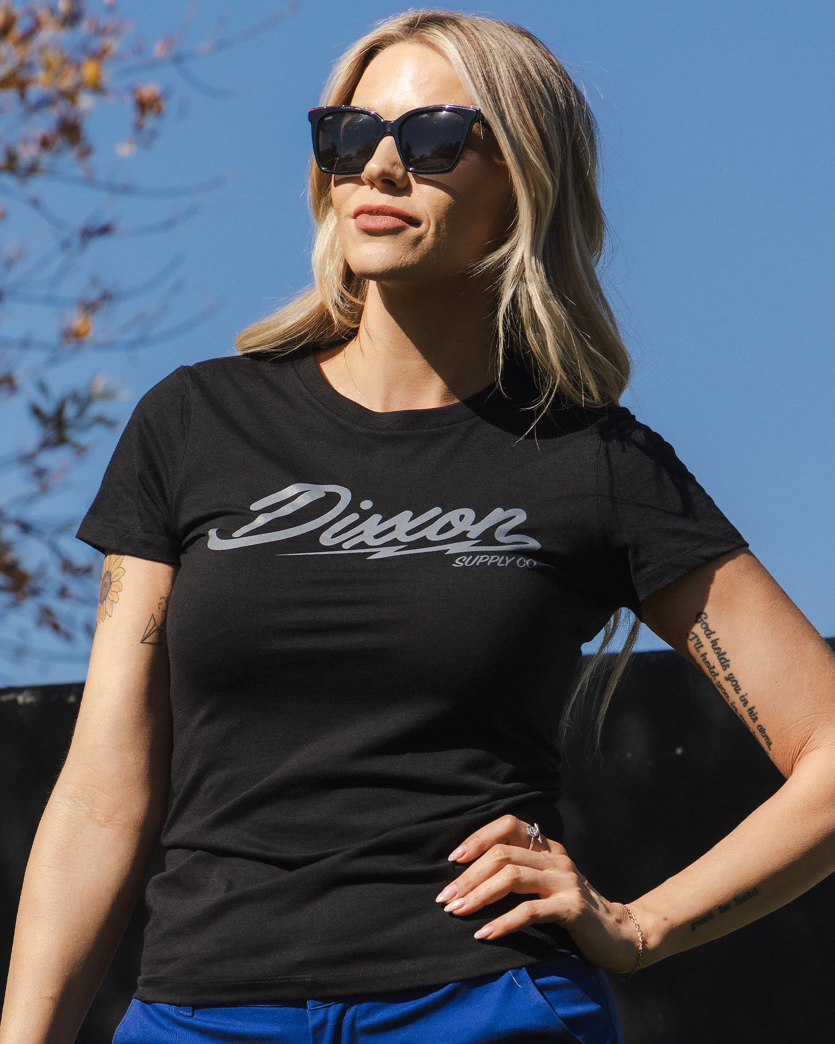 Women's Lightning Fitted Tee - Black - Dixxon Flannel Co.