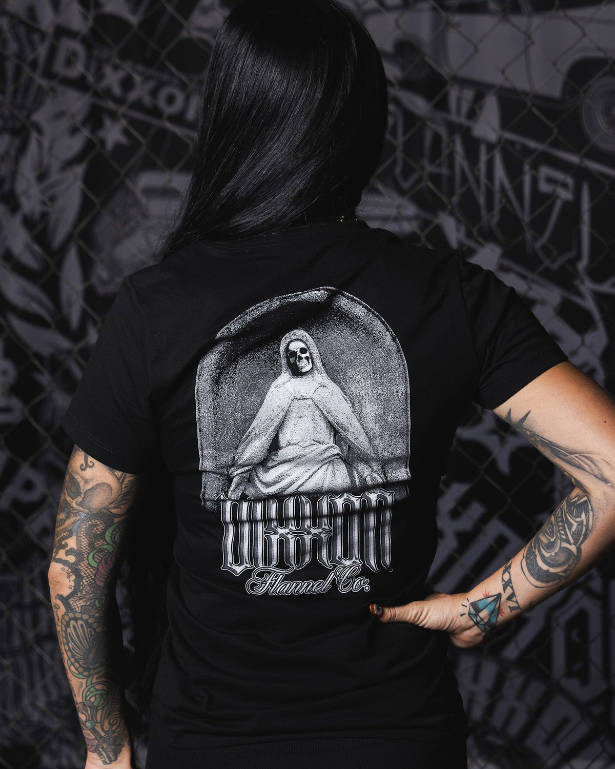 Women's Our Lady Fitted Tee - Black - Dixxon Flannel Co. view 1