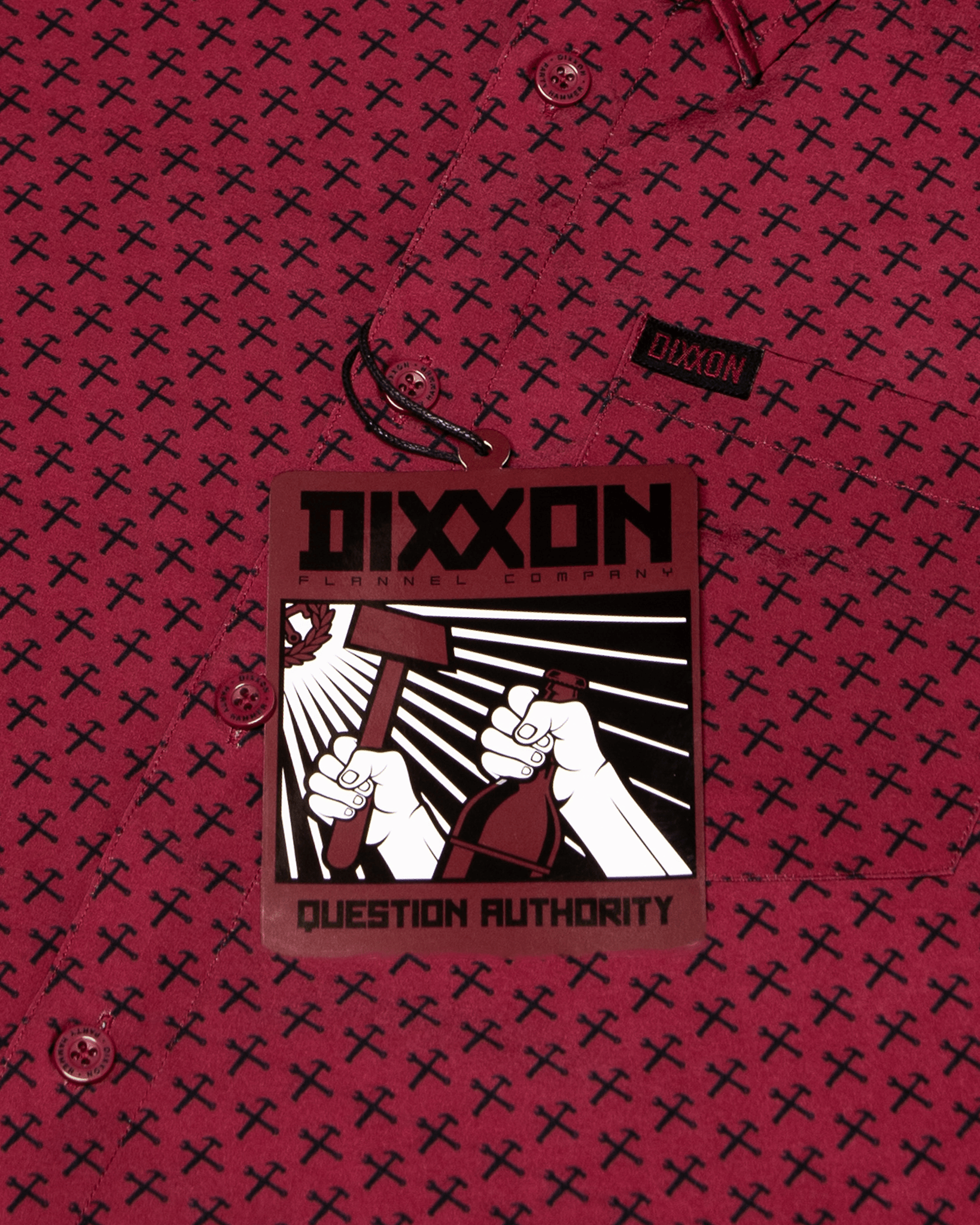 Women's Party Hammers Party Shirt - Maroon & Black - Dixxon Flannel Co.