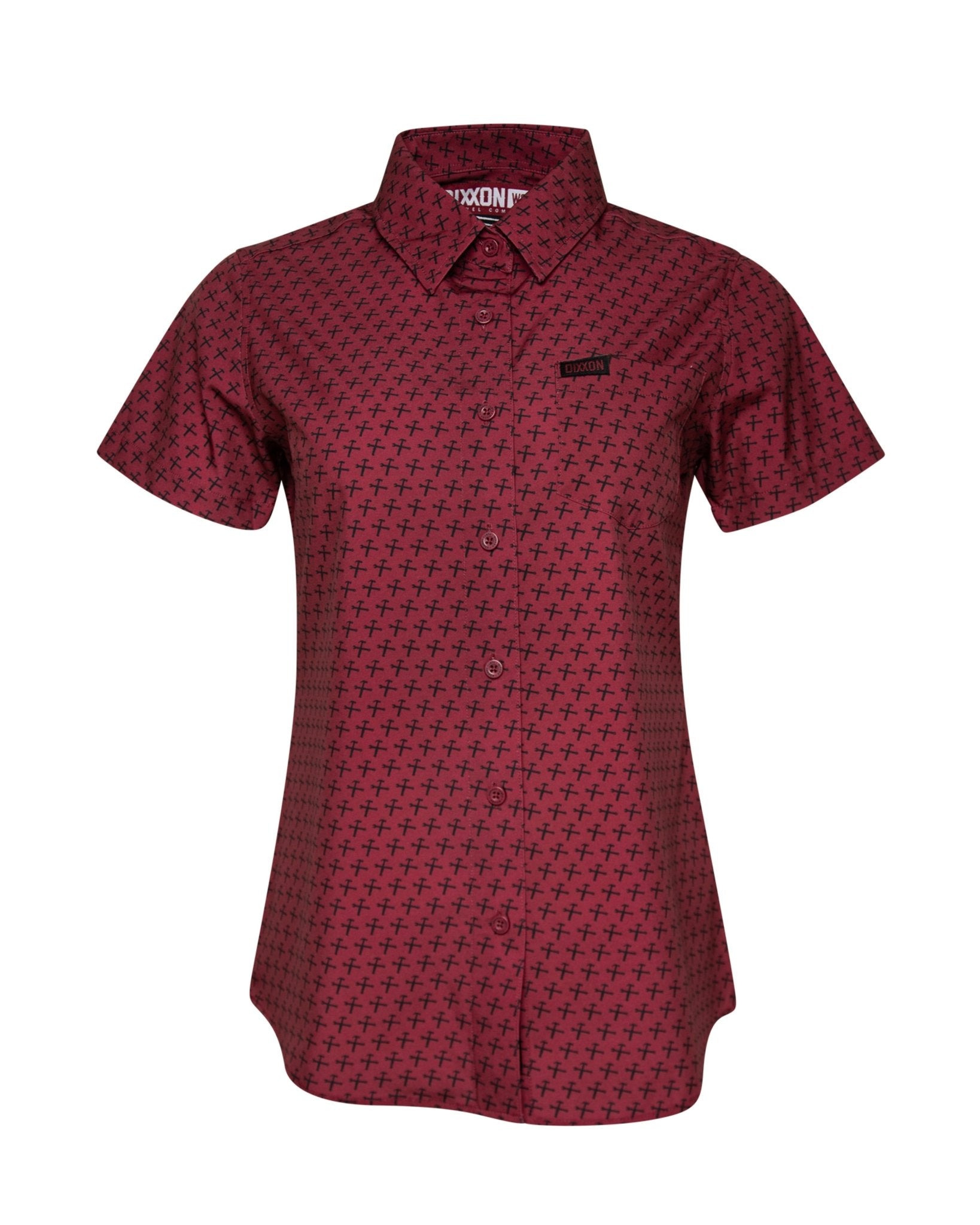 Women's Party Hammers Party Shirt - Maroon & Black - Dixxon Flannel Co.