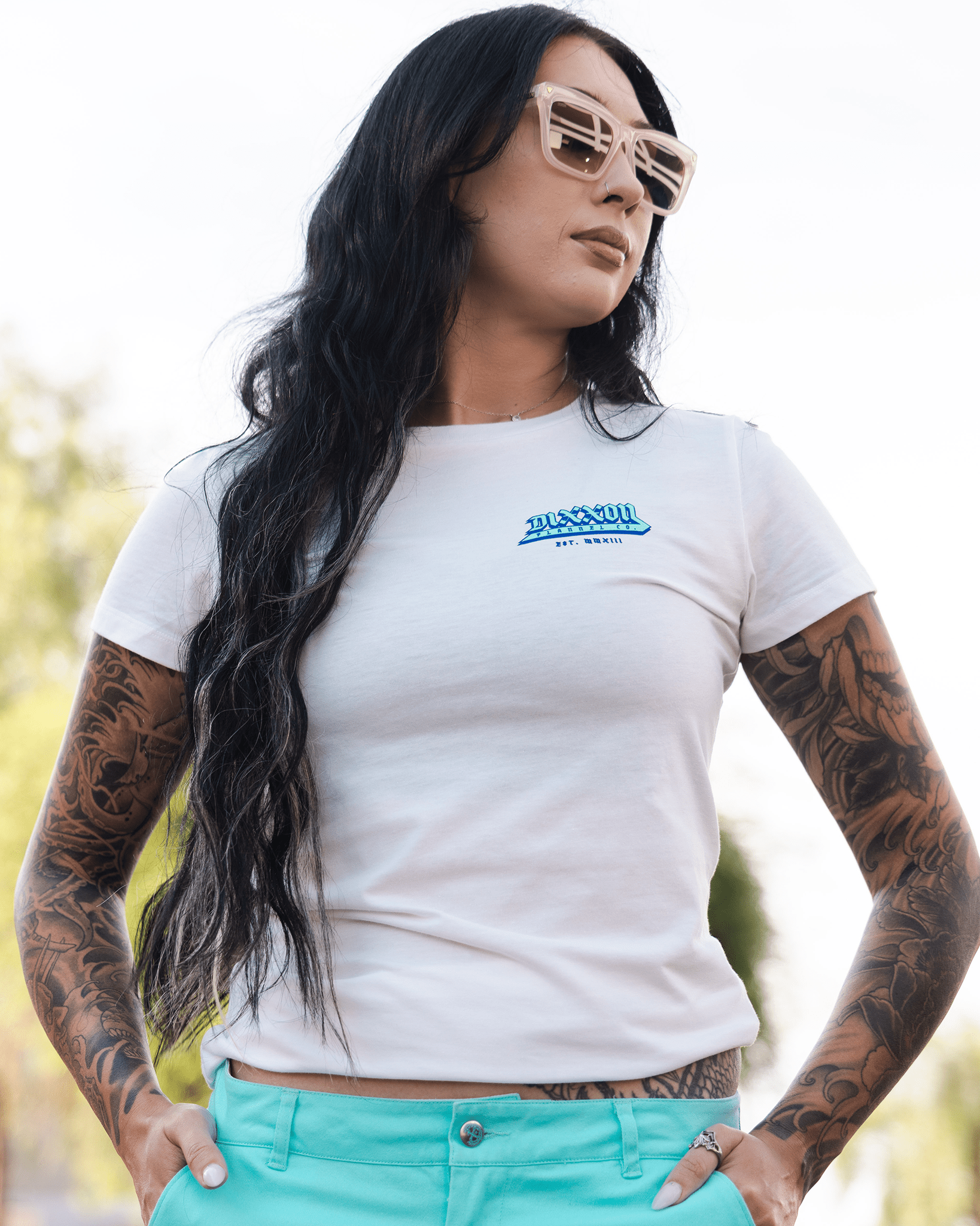Women's Razors Edge Fitted Tee - White - Dixxon Flannel Co. view 2