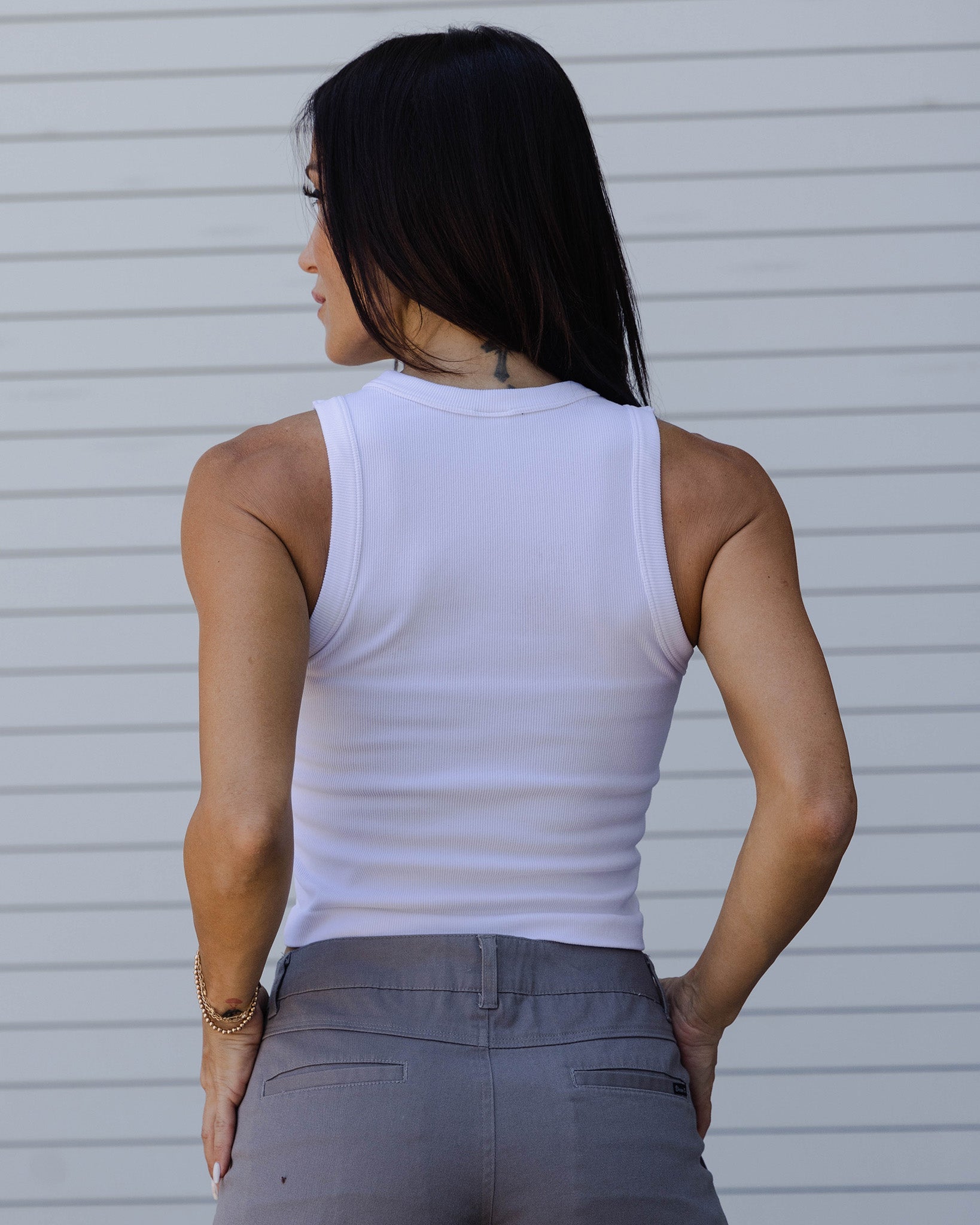 Women's Ribbed Tank - White - One Size - Dixxon Flannel Co.