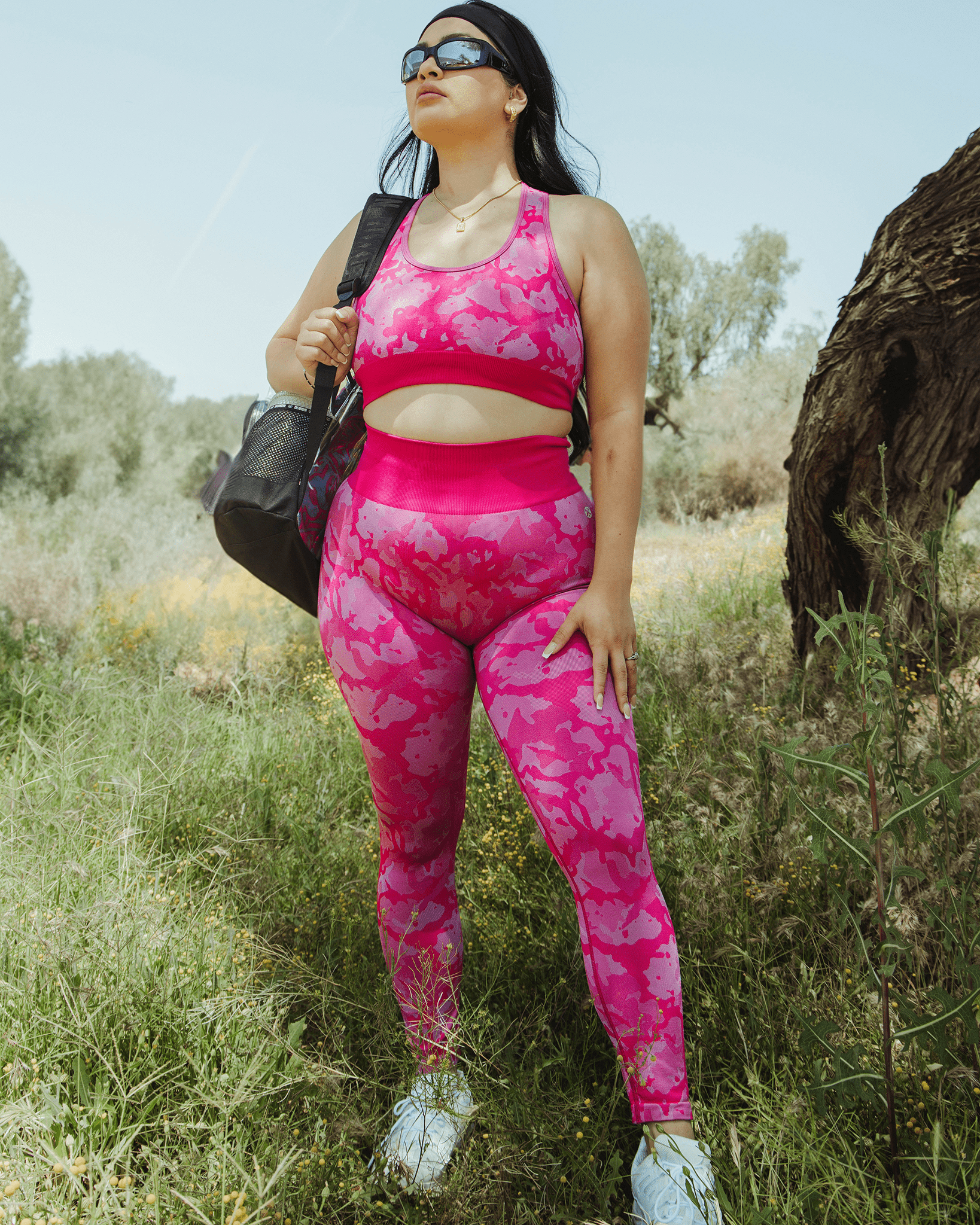 Women's Seamless Leggings - Pink Camo - Dixxon Flannel Co.