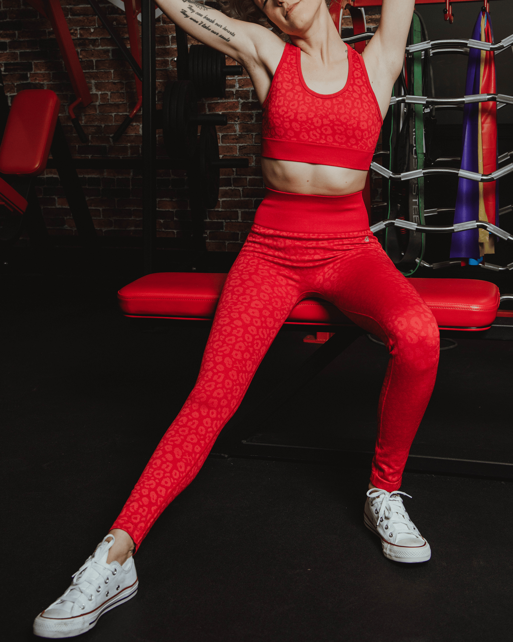 Women's Seamless Leggings - Red Leopard - Dixxon Flannel Co.