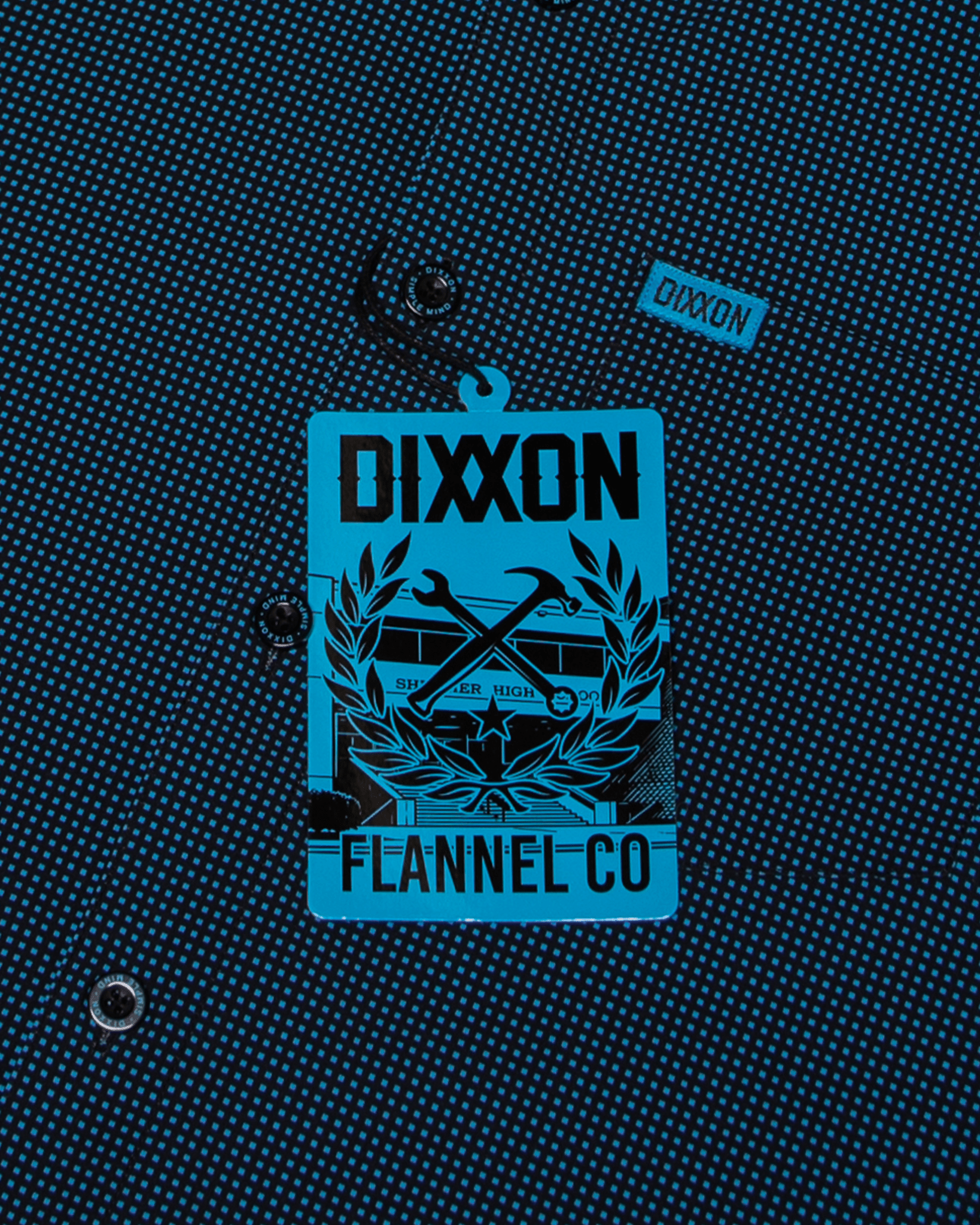 Women's Simple Mind Party Shirt - Black & Cyan - Dixxon Flannel Co.