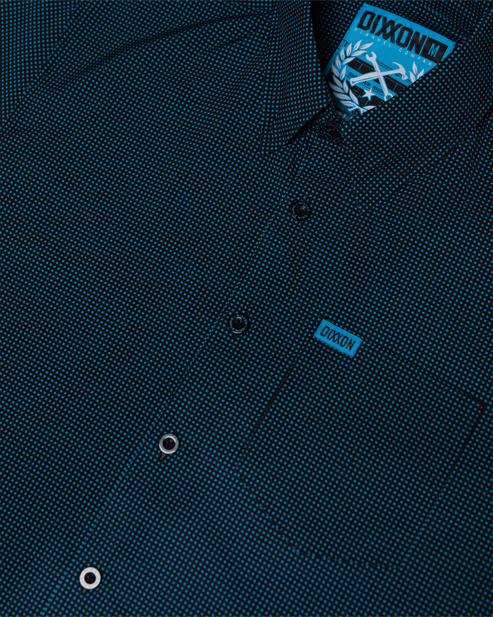Women's Simple Mind Party Shirt - Black & Cyan - Dixxon Flannel Co.