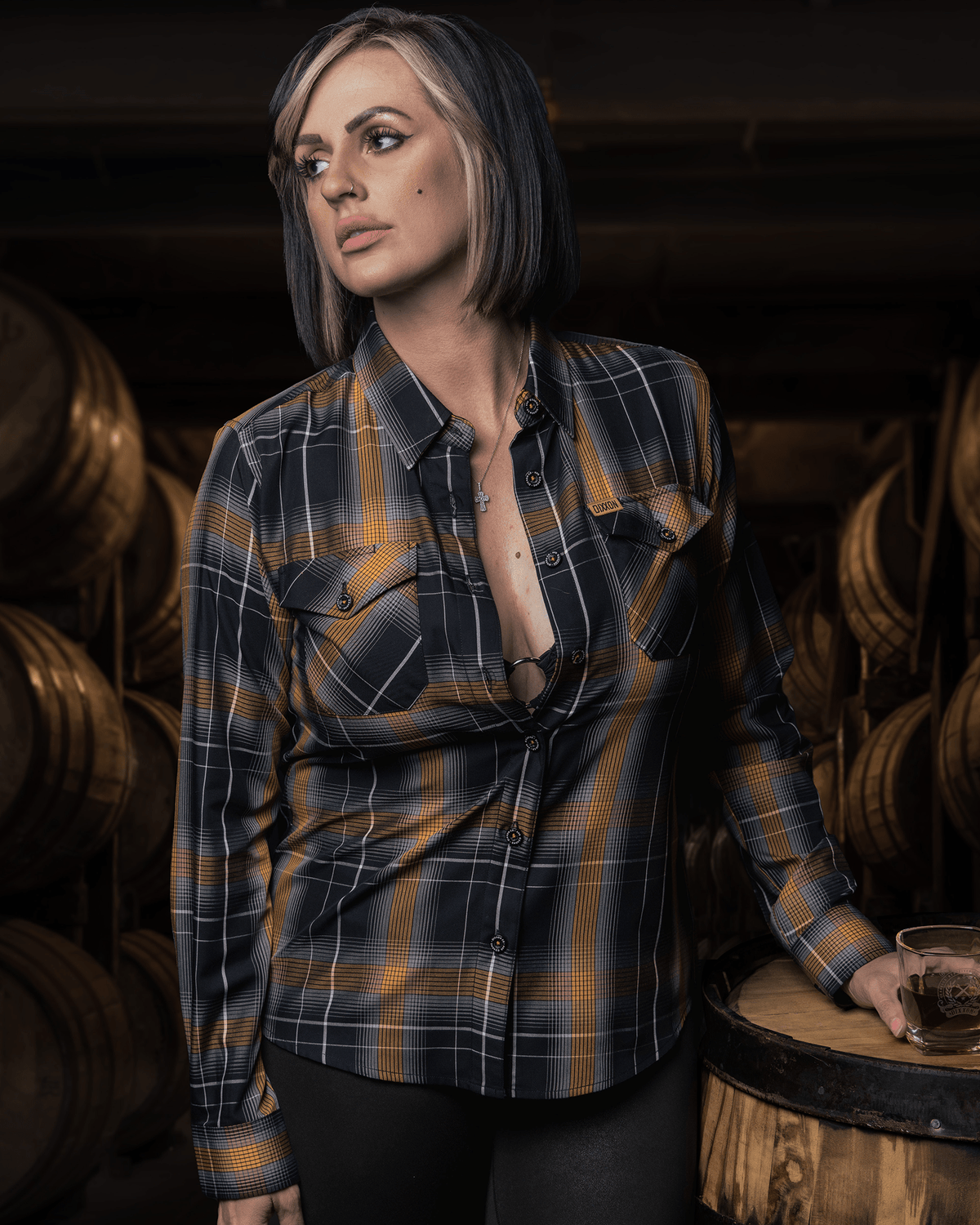 Women's Smoked Oak Bamboo Long Sleeve - Dixxon Flannel Co. view 6