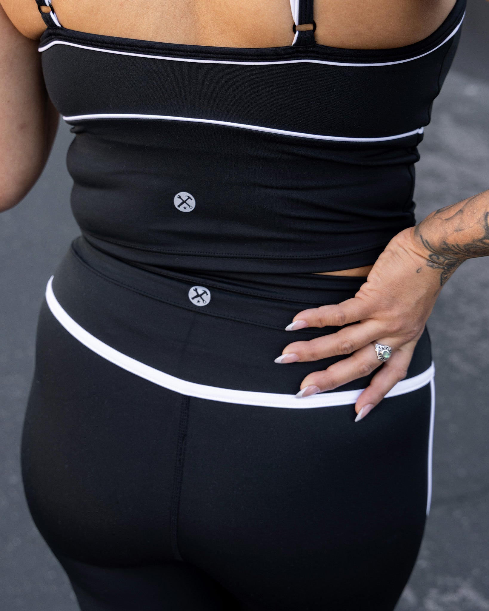 Women's Weekender Crop Top - Black & White - Dixxon Flannel Co.