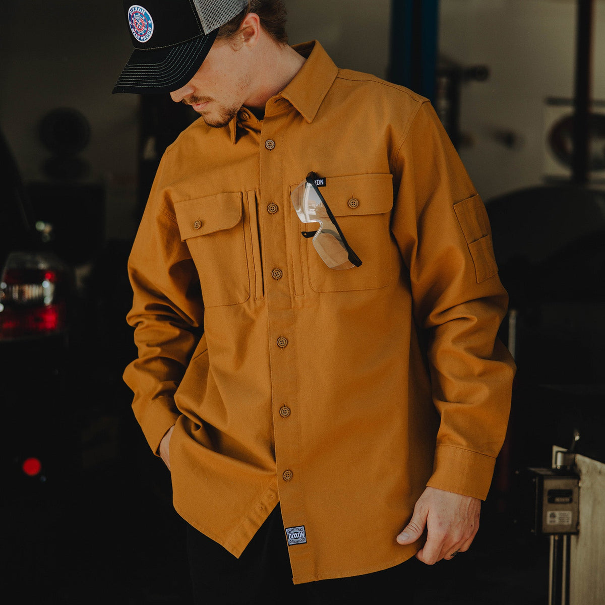 tan long sleeve dress shirt Dixxon Camel Work Shirt: Long Sleeve Style for 2026