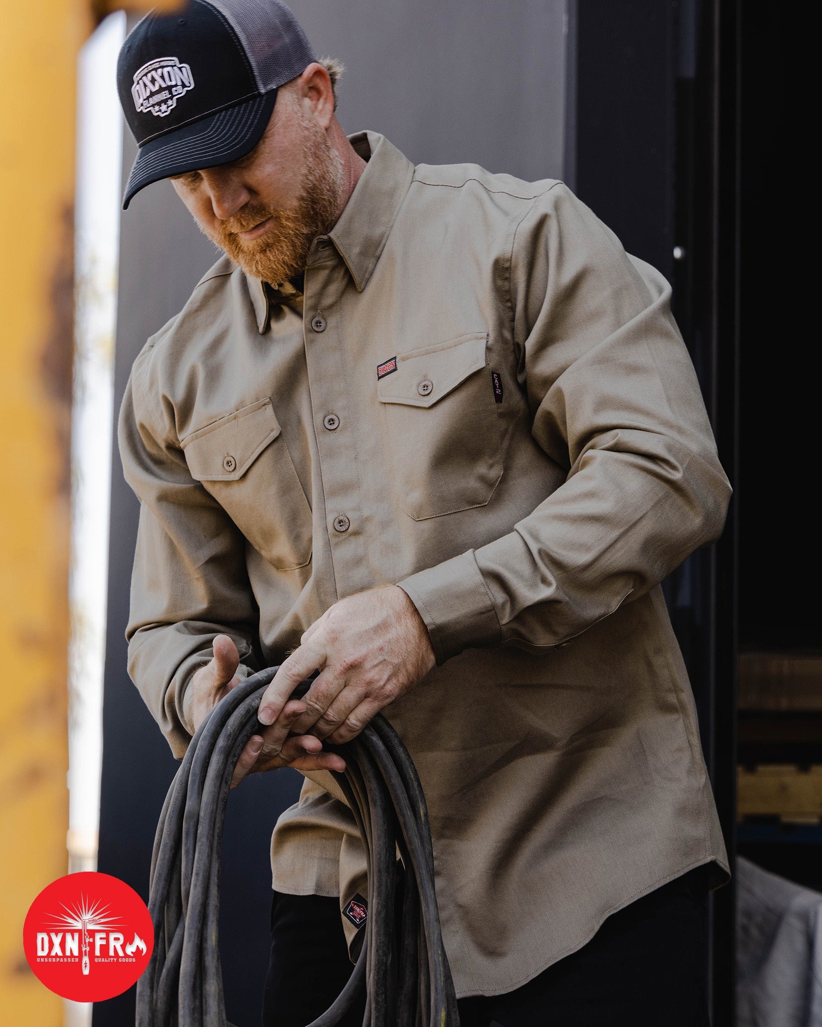 Men's WorkForce FR Work Shirt - Khaki | Dixxon Flannel Co.