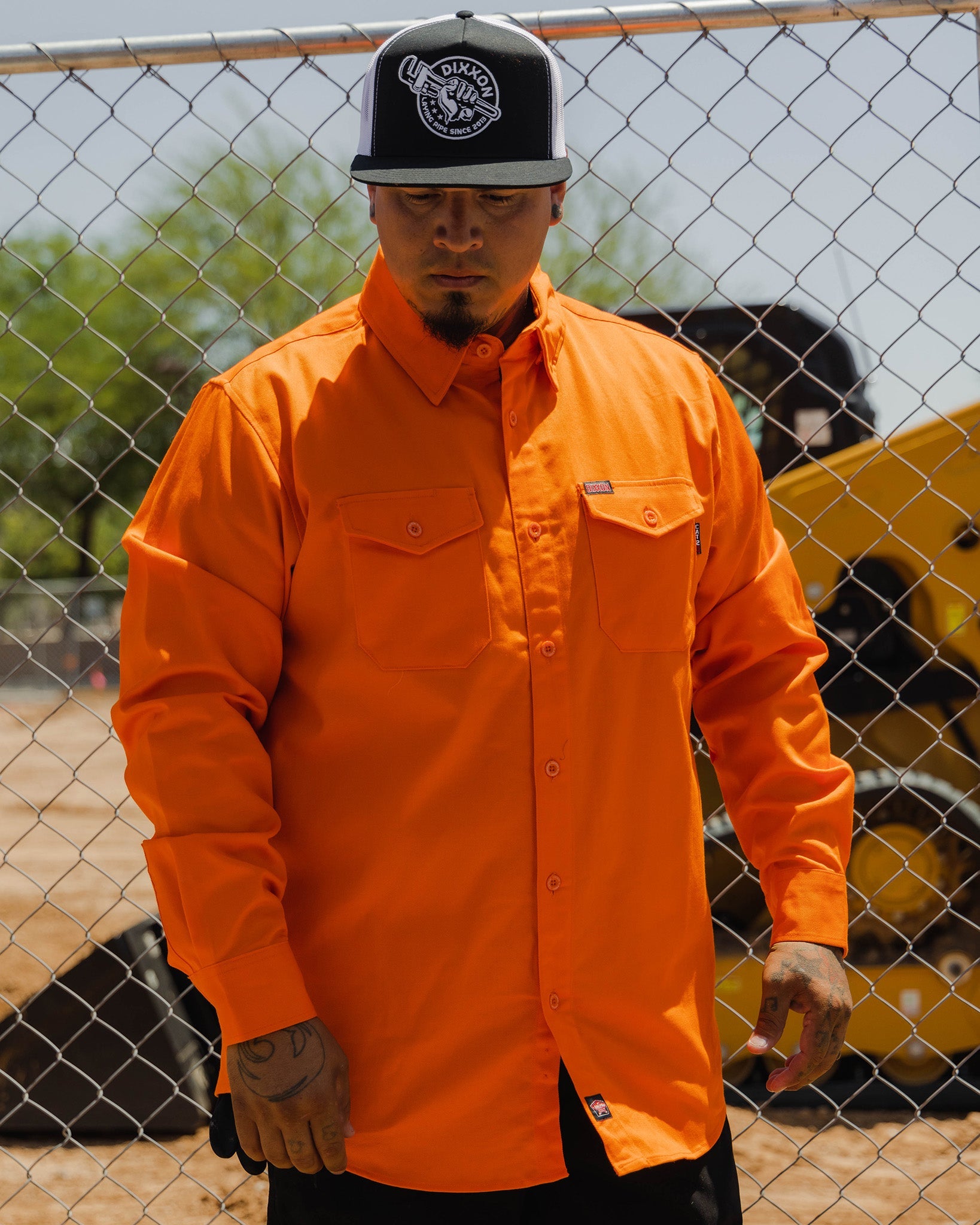 WorkForce Hi Vis FR Work Shirt - Orange - Dixxon Flannel Co.
