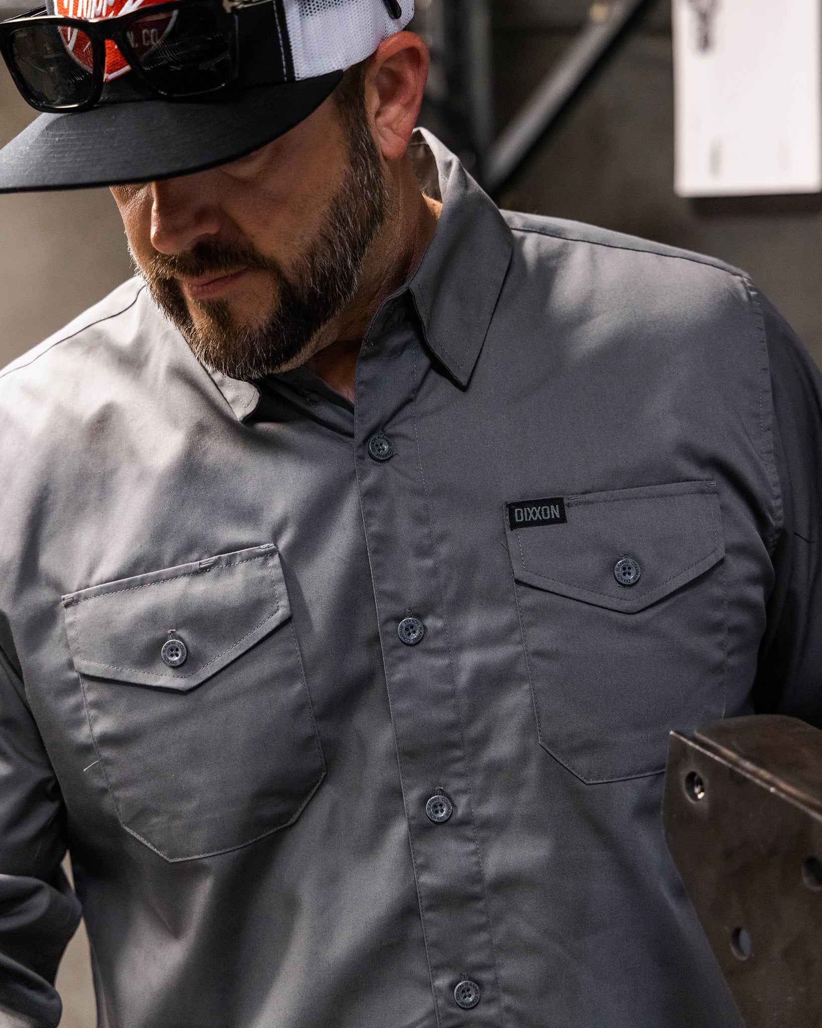 WorkForce Long Sleeve Work Shirt - Charcoal - Dixxon Flannel Co.