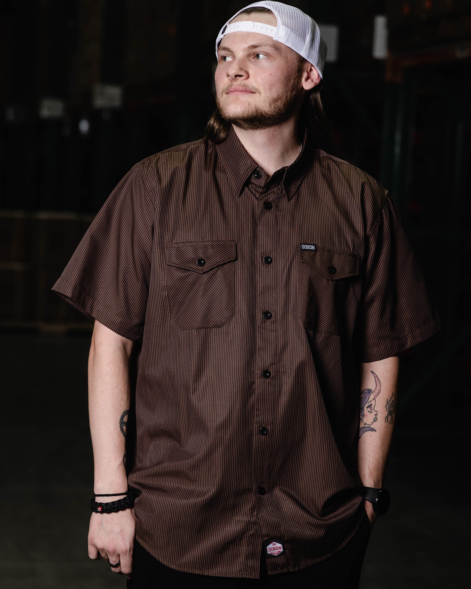WorkForce Short Sleeve Work Shirt - Brown & Black - Dixxon Flannel Co.