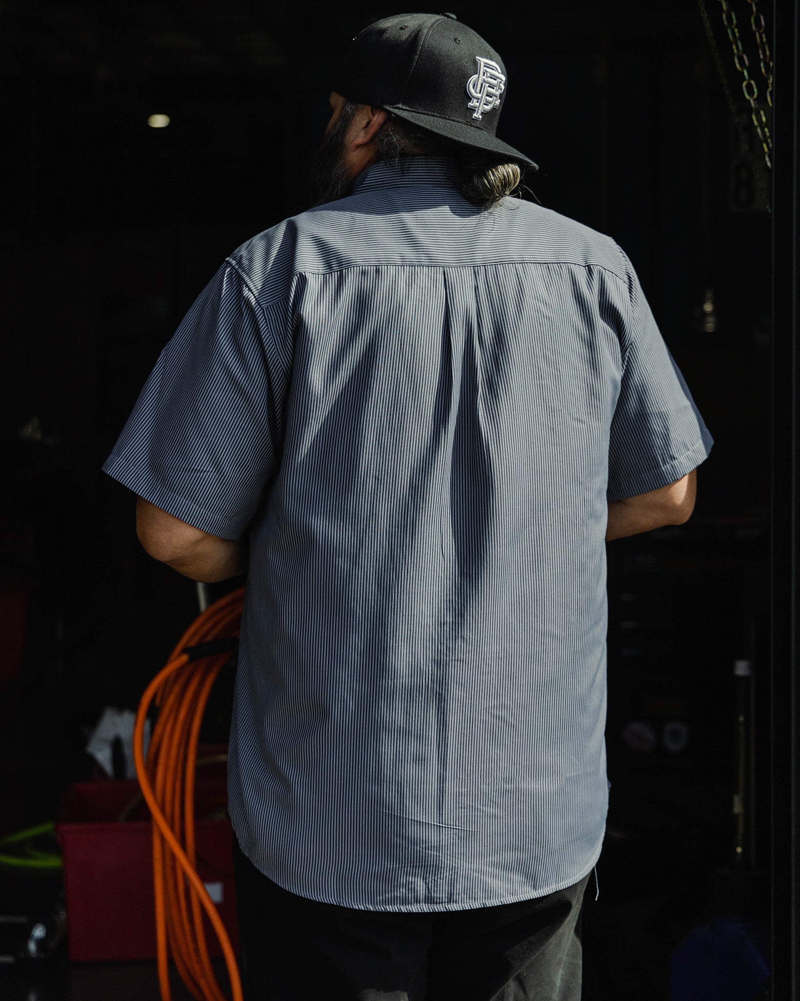 WorkForce Short Sleeve Work Shirt - Charcoal & Navy - Dixxon Flannel Co.