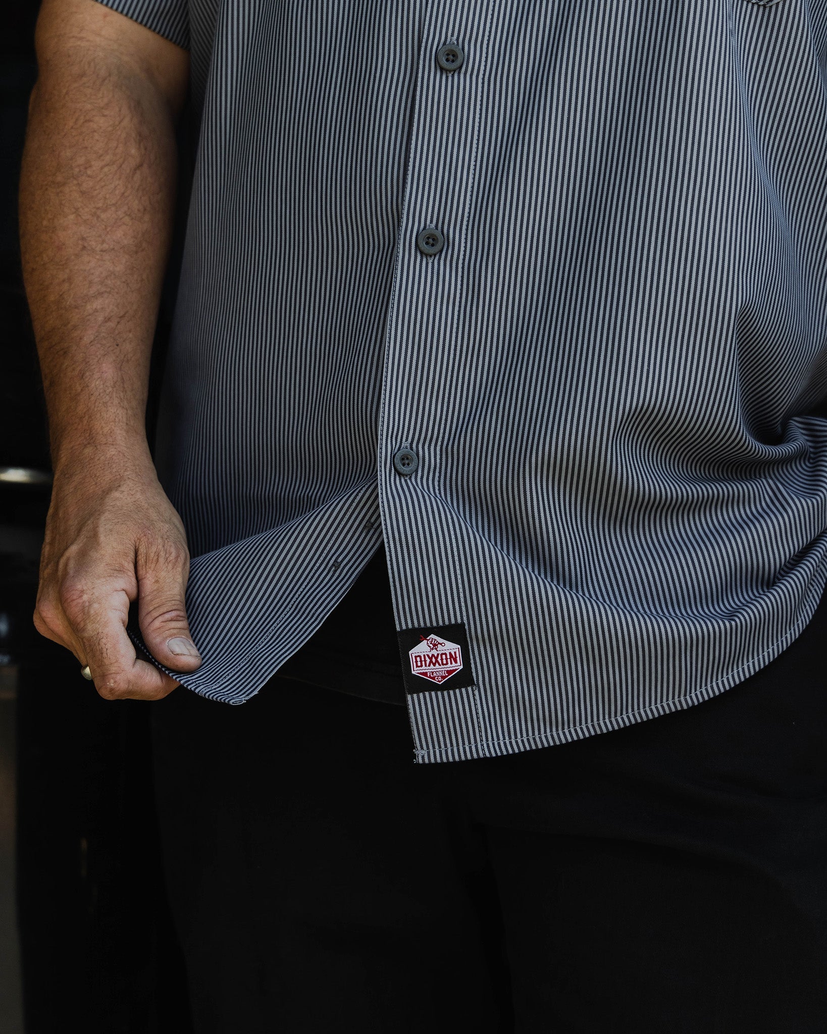 WorkForce Short Sleeve Work Shirt - Charcoal & Navy - Dixxon Flannel Co.