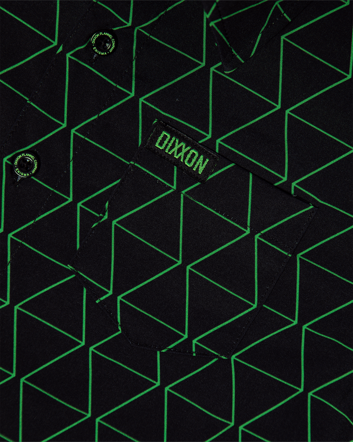 Youth Enigma Party Shirt - Black & Green - Dixxon Flannel Co. view 2