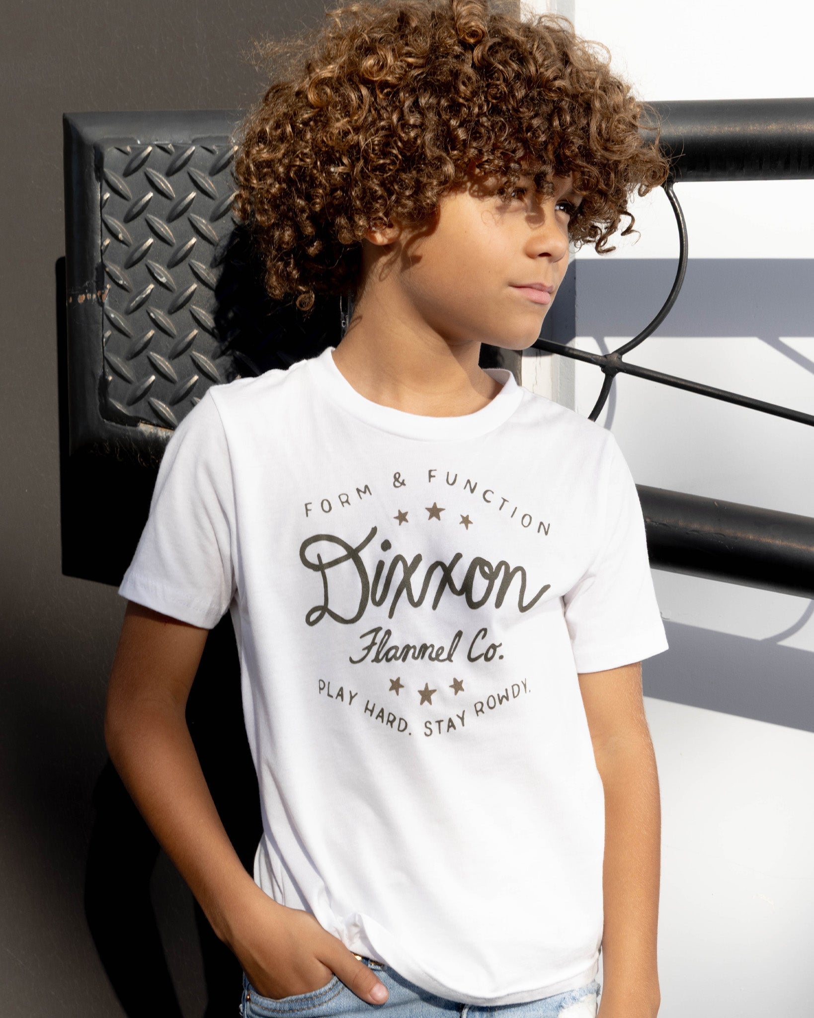 Youth Green Whimsy T-Shirt - White - Dixxon Flannel Co.