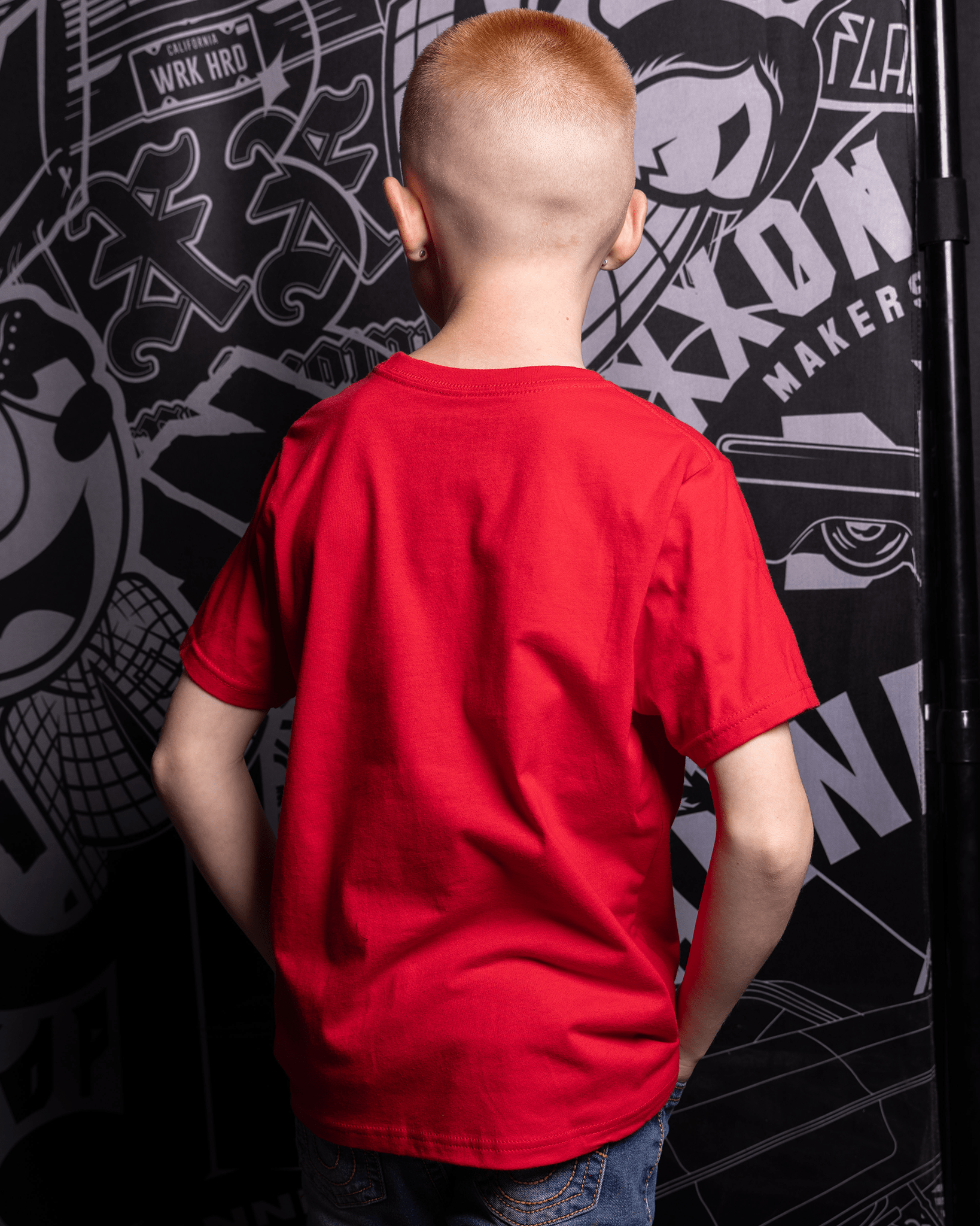 Youth Pit Crew T-Shirt - Red - Dixxon Flannel Co.