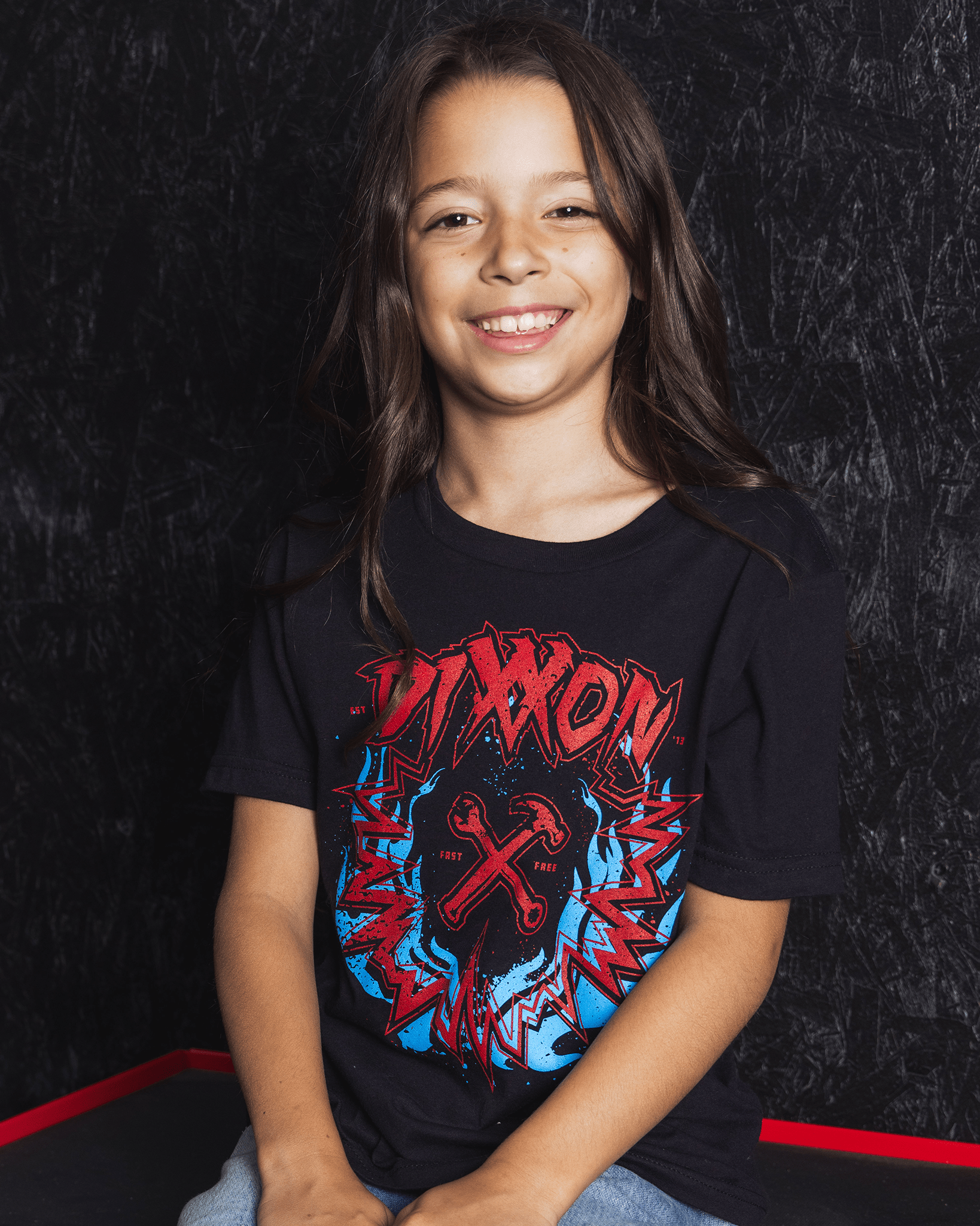 Youth Red Flaming Crest T-Shirt - Black - Dixxon Flannel Co.