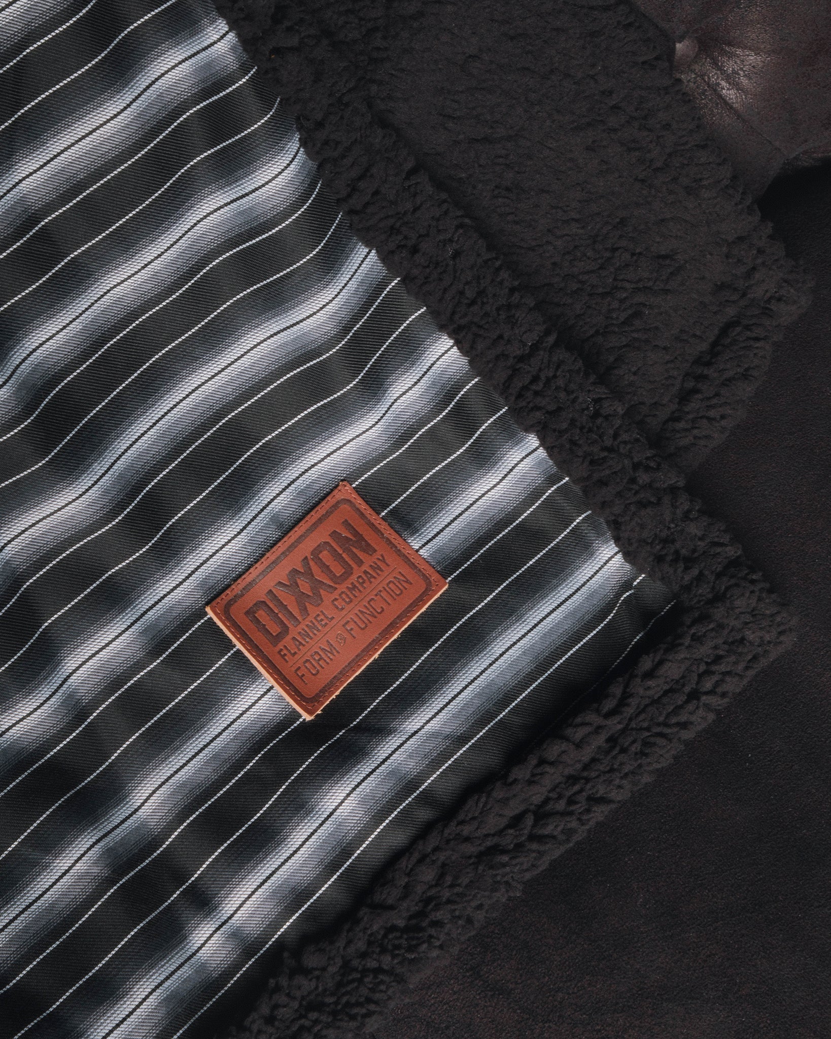 Black Serape Flannel Sherpa Blanket - Dixxon Flannel Co.