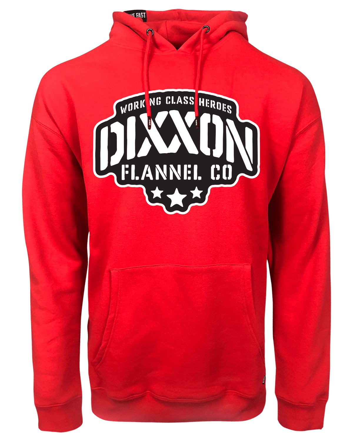 Black Stencil Pullover Hoodie - Red - view 1
