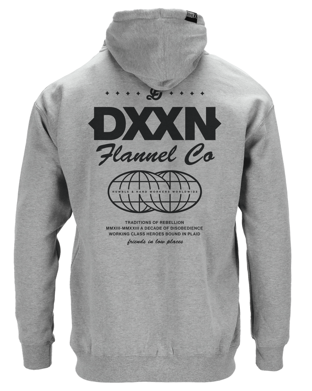Black Tech Zip Up Hoodie - Heathered Gray - view 2