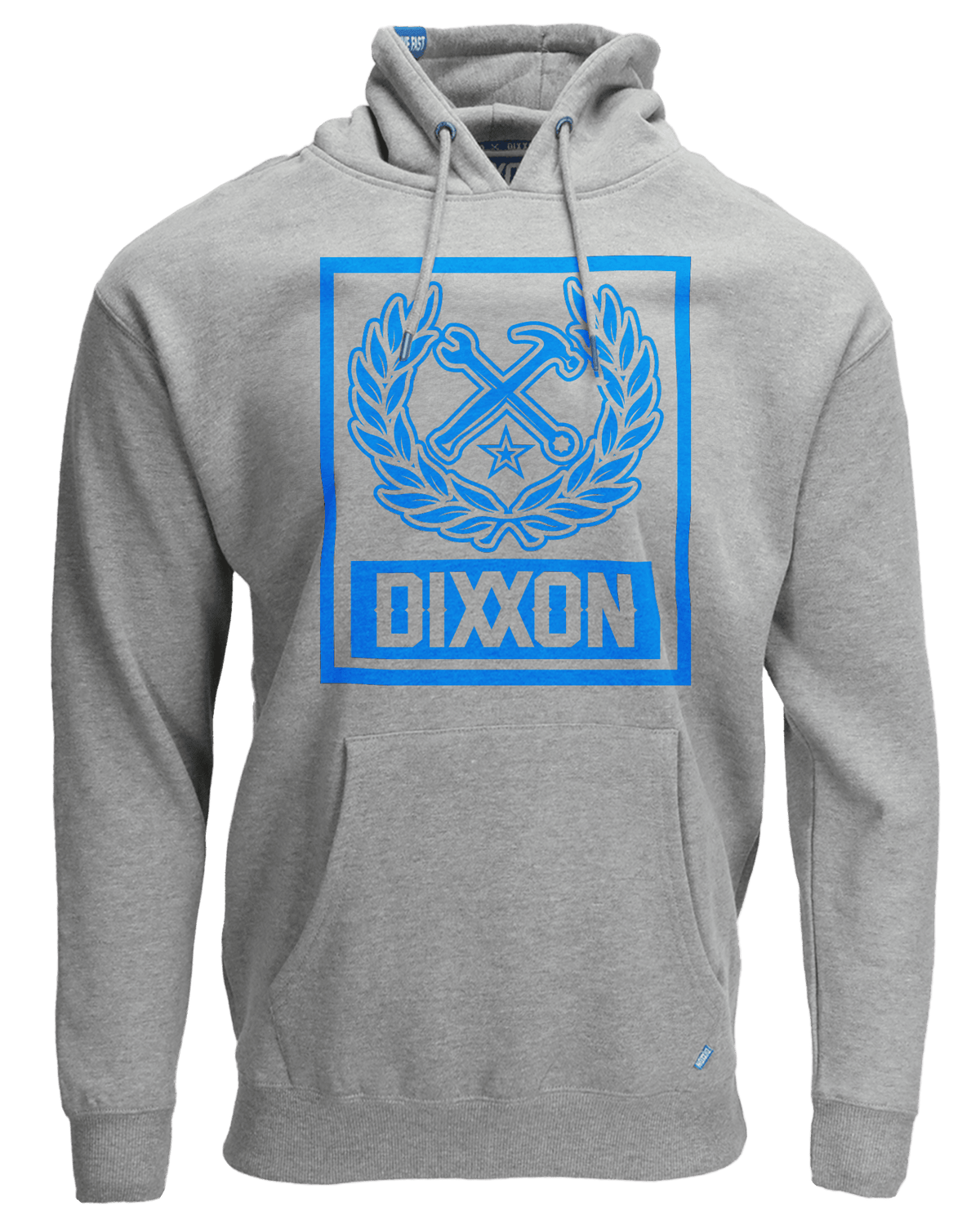 Blue Box Crest Pullover Hoodie - Heather Gray - view 2