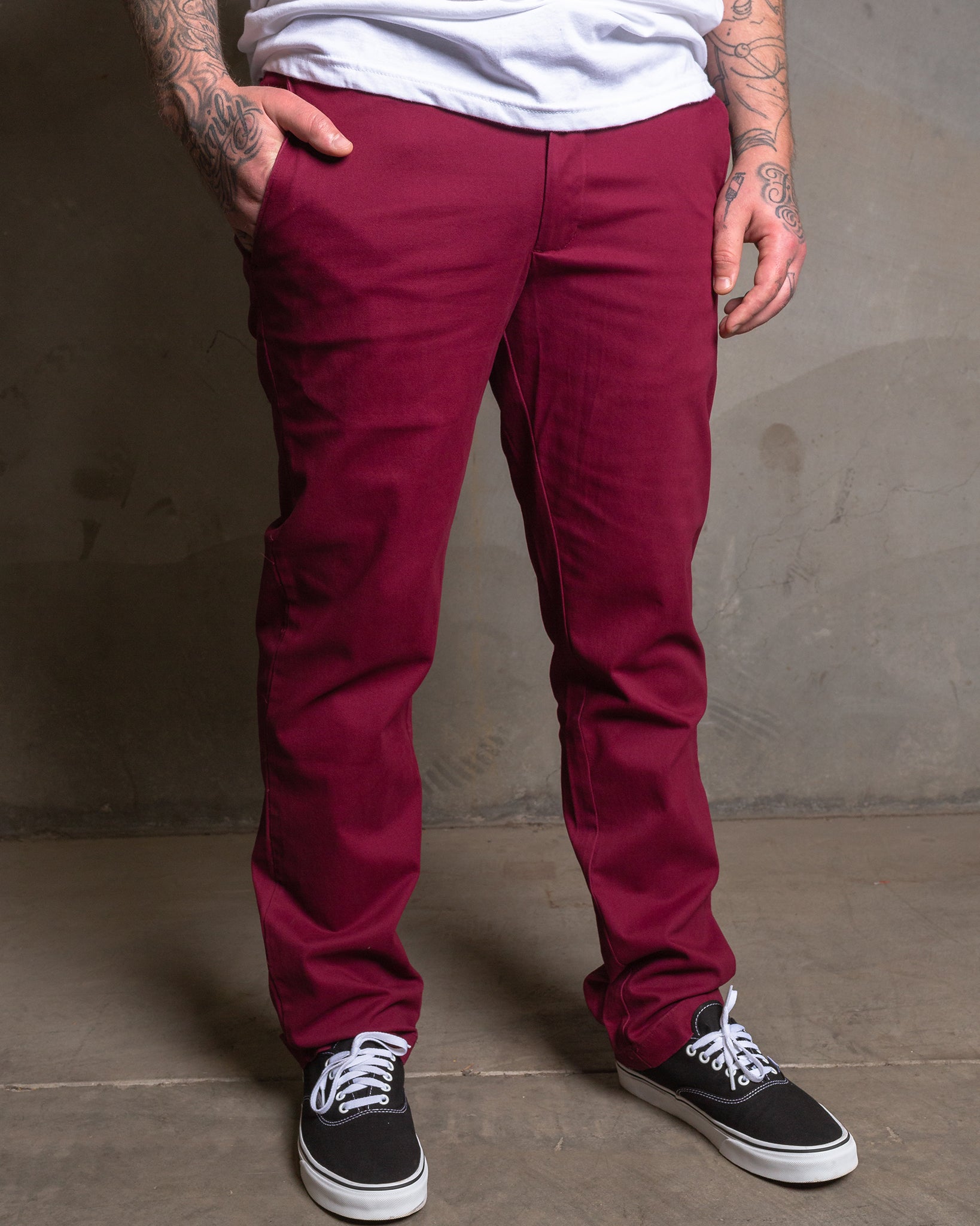 Chino Pants - Maroon - Dixxon Flannel Co.