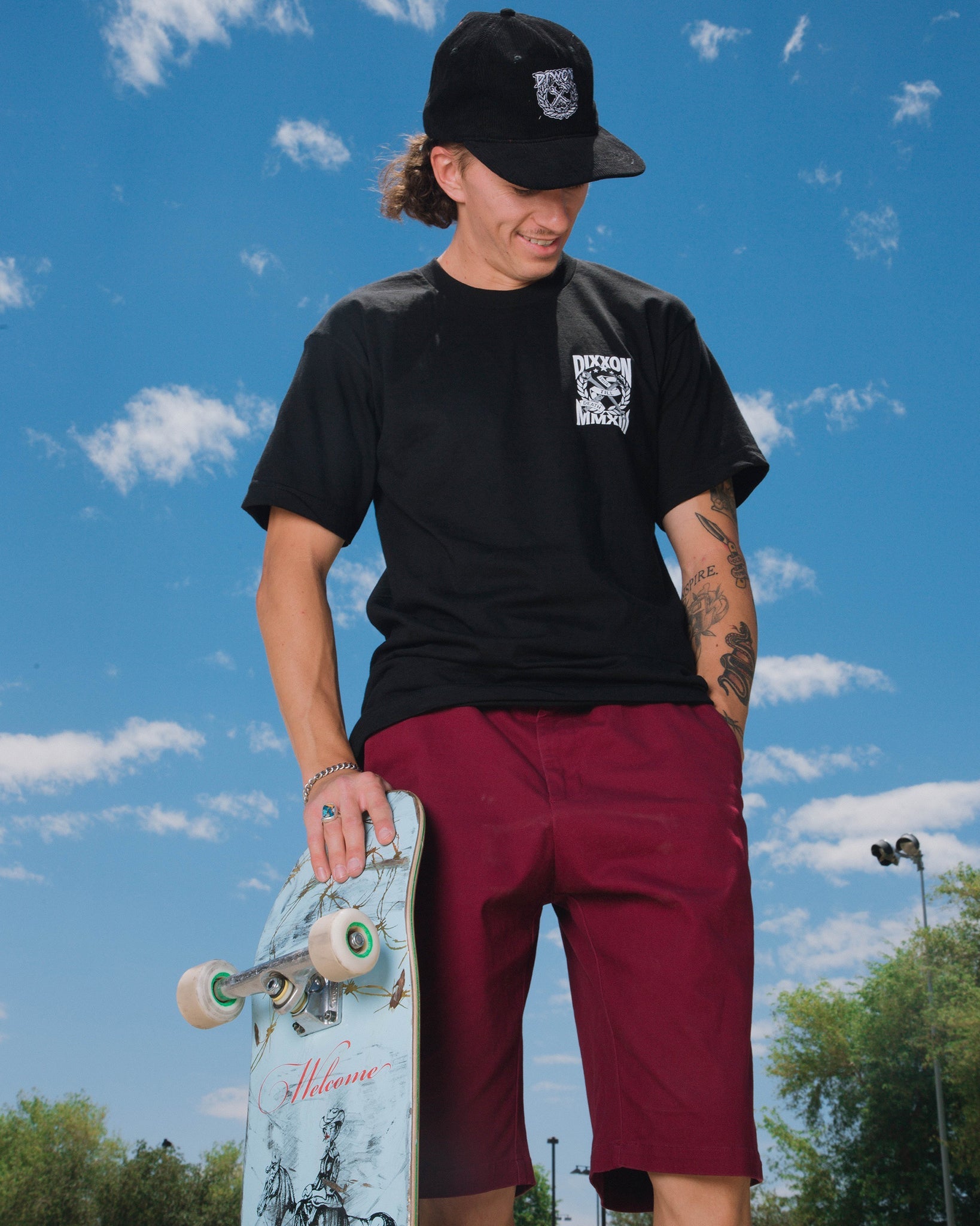 Chino Shorts - Maroon - view 4