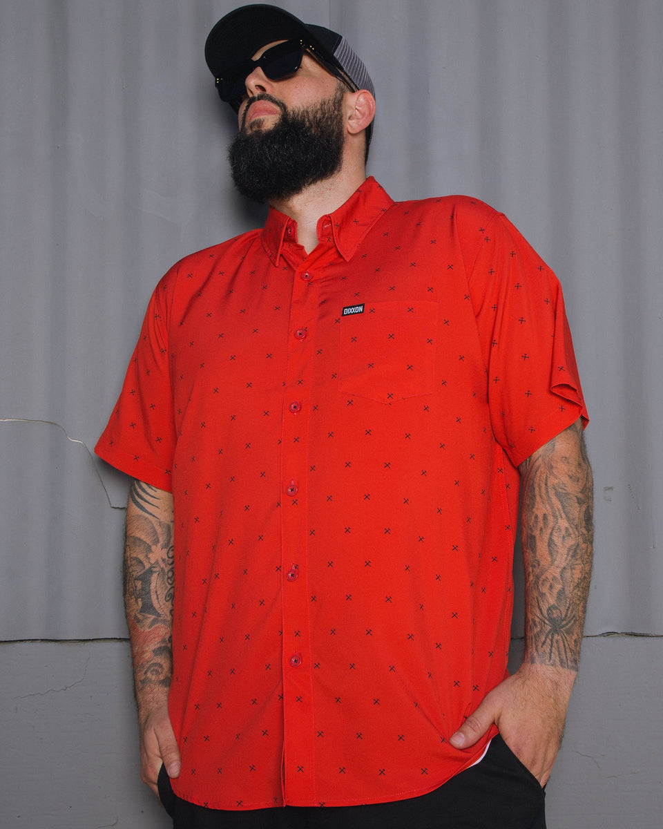 Men's Finney Short Sleeve Red & Black Dixxon Flannel Co.
