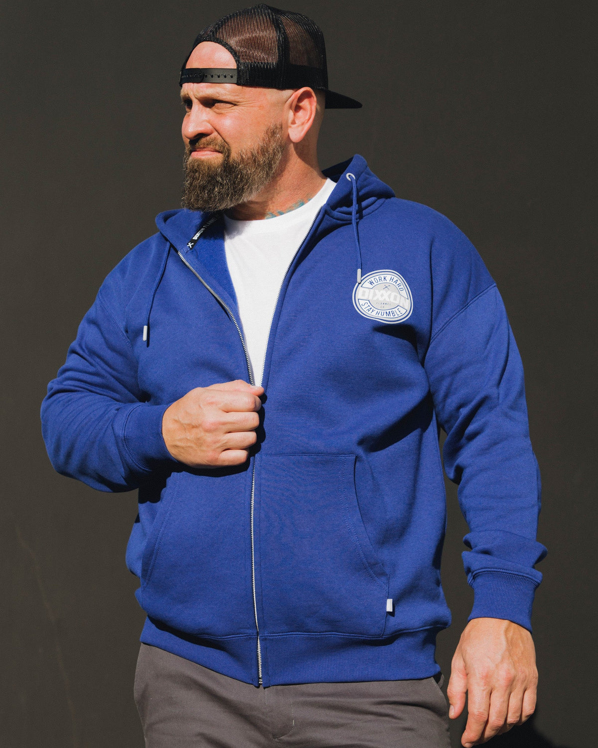 Gray Corpo Zip Up - Blue - view 4